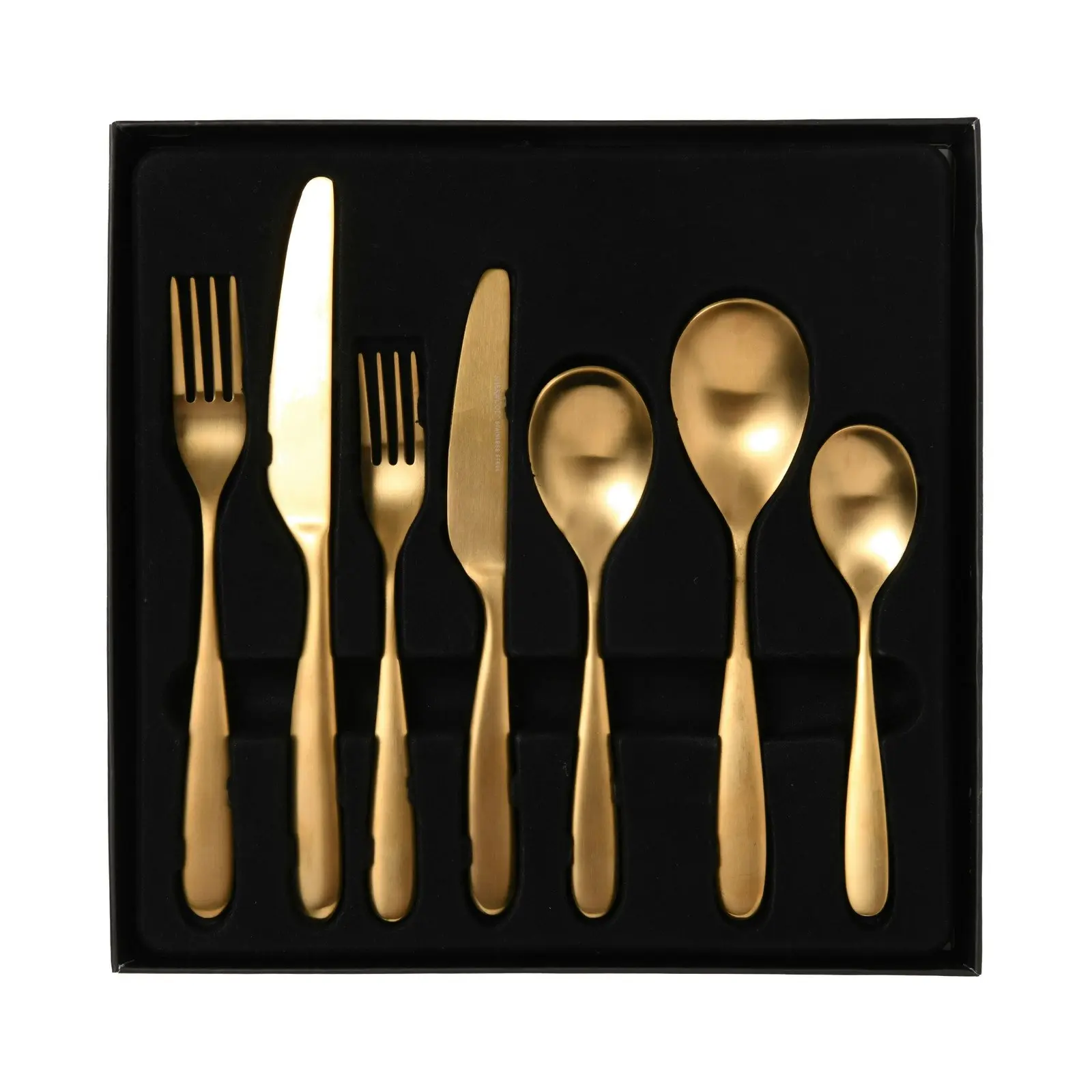 Sherwood Nouveau 42 Piece Cutlery Set Matte Gold