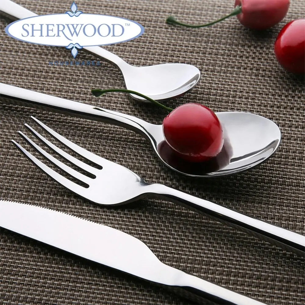 Sherwood Home 24 Piece Stainless Steel Cutlery Dinner Set Knife/Fork/Spoon