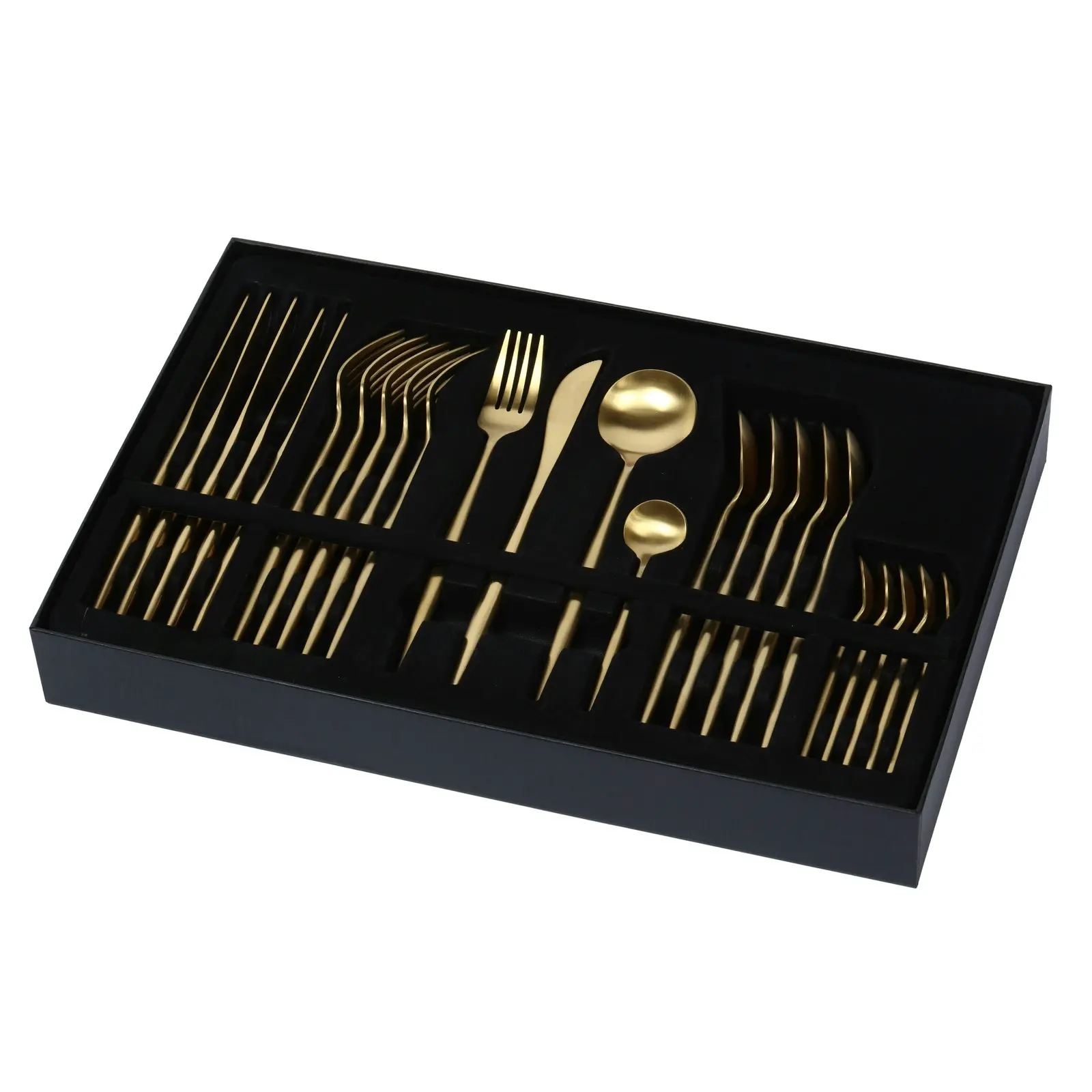 Sherwood Home 24pcs Cutlery Set with Matte Polish - Gold (TW Exclusive)