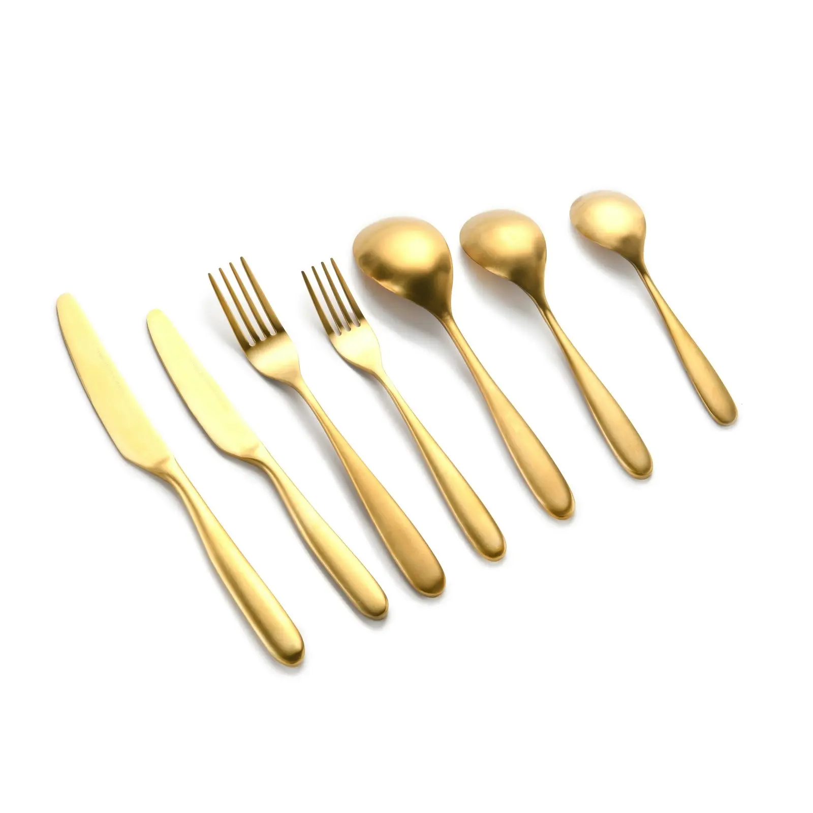 Sherwood Nouveau 56 Piece Cutlery Set Matte Gold