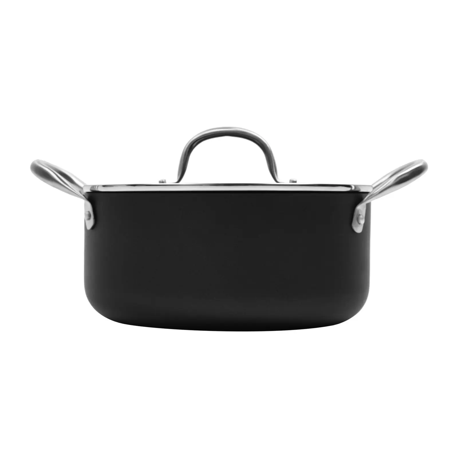 Gourmet Kitchen Meteore Non-Stick Casserole with Flat Lid 24cm