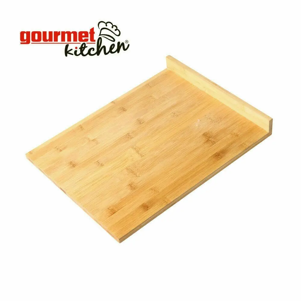 Gourmet Kitchen Bamboo Cutting Board with Counter Edge Natural Brown 45x35x5cm