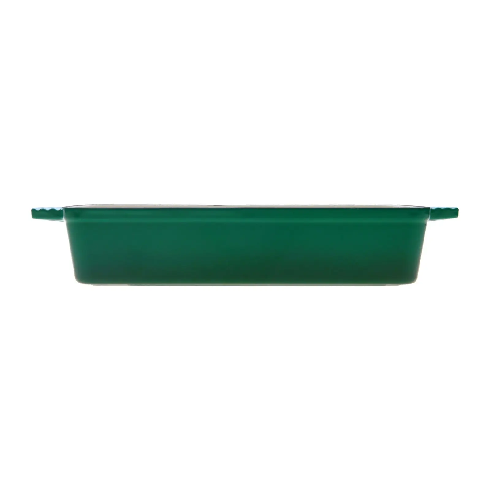 Gourmet Kitchen Cast Iron Rectangular Baking Pan 33cm Eden Green