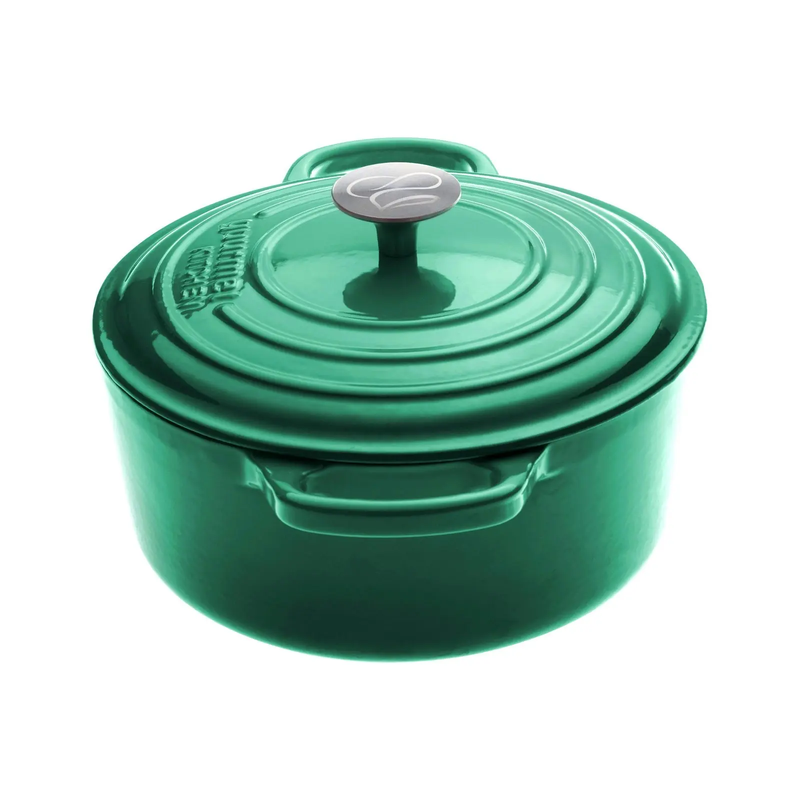 Gourmet Kitchen Cast Iron Casserole 24cm Eden Green