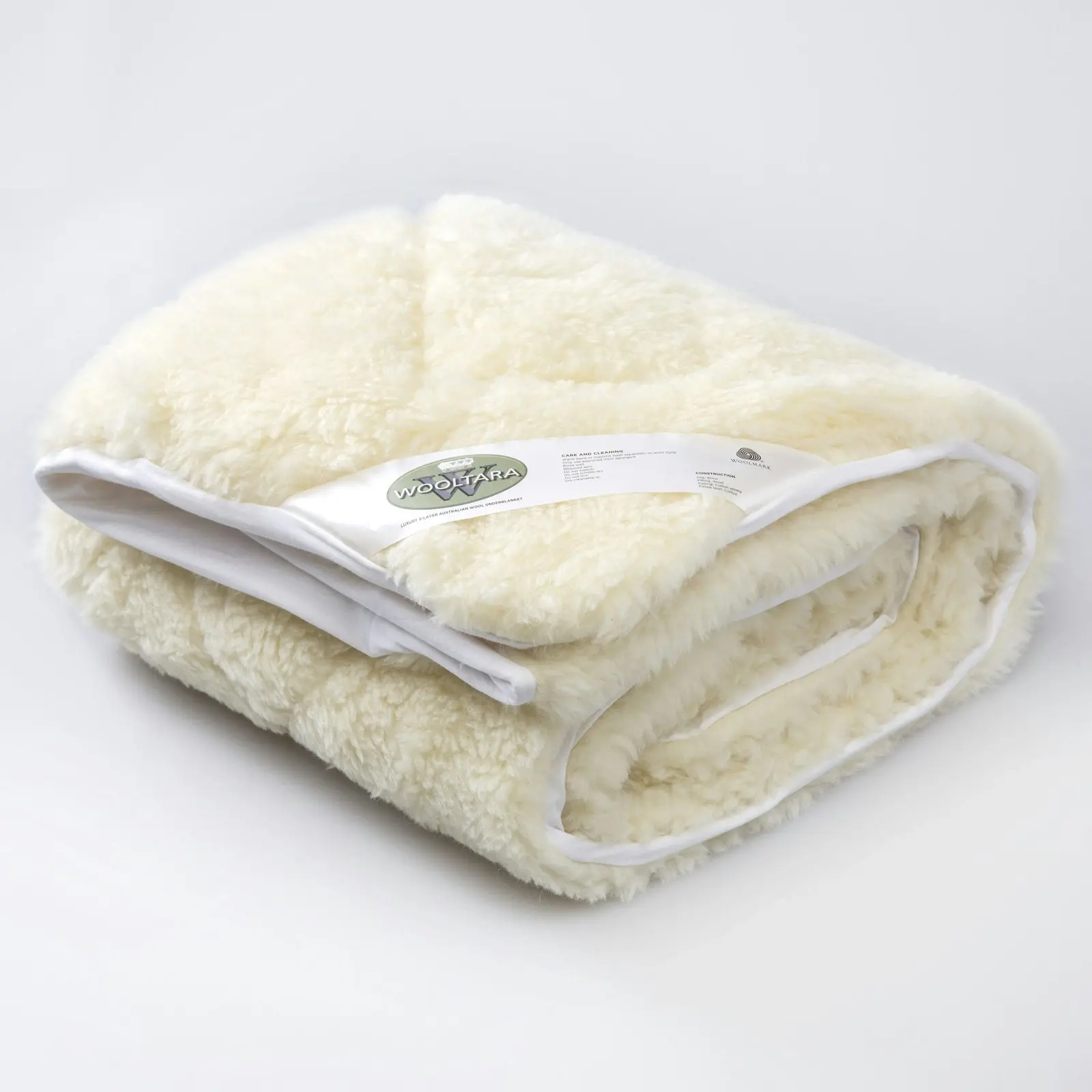 Wooltara Imperial Luxury 2 Layer Reversible Washable Australian Wool Underblanket - Single Bed