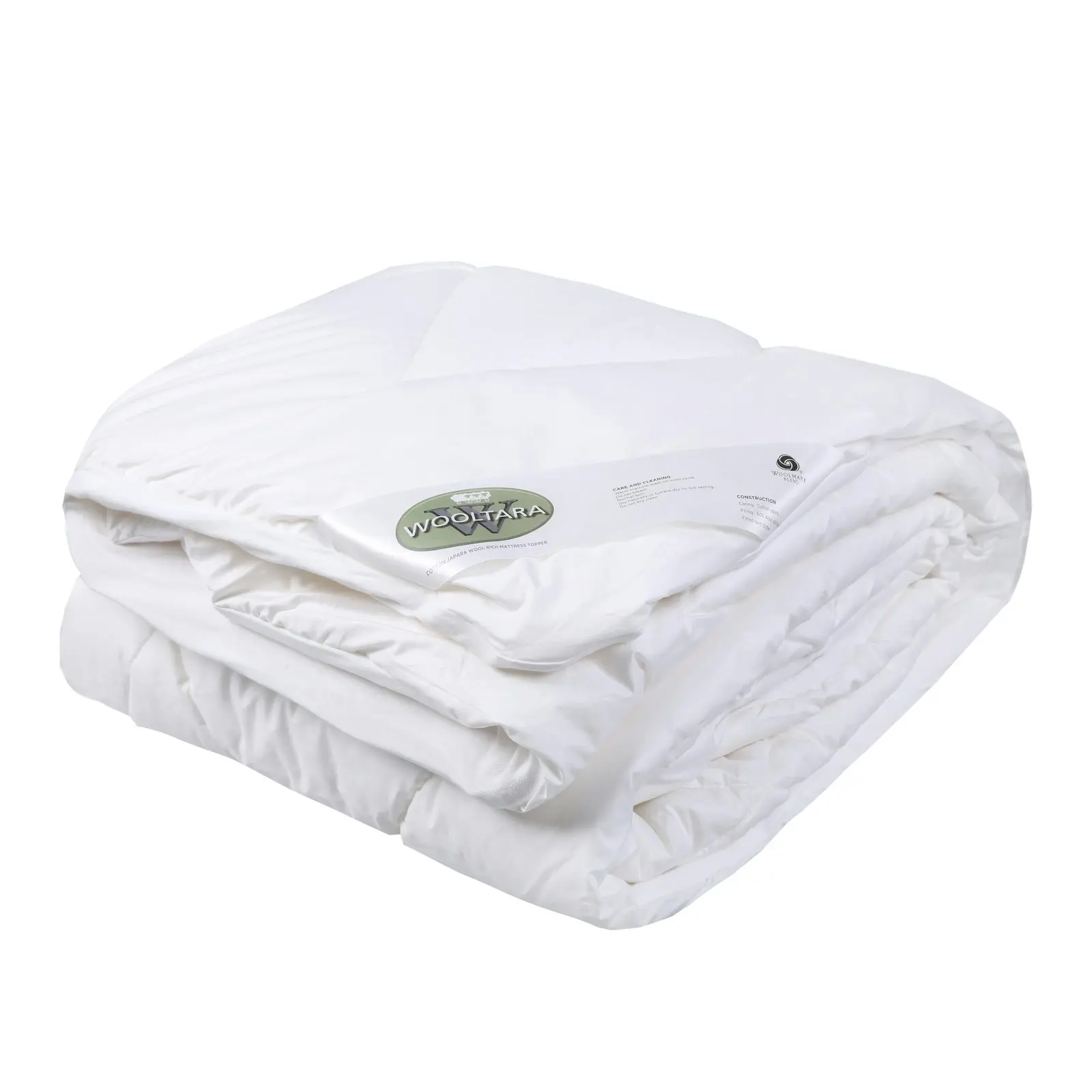 Wooltara Luxury Washable Cotton Japara Wool Rich Mattress Topper - Double Bed