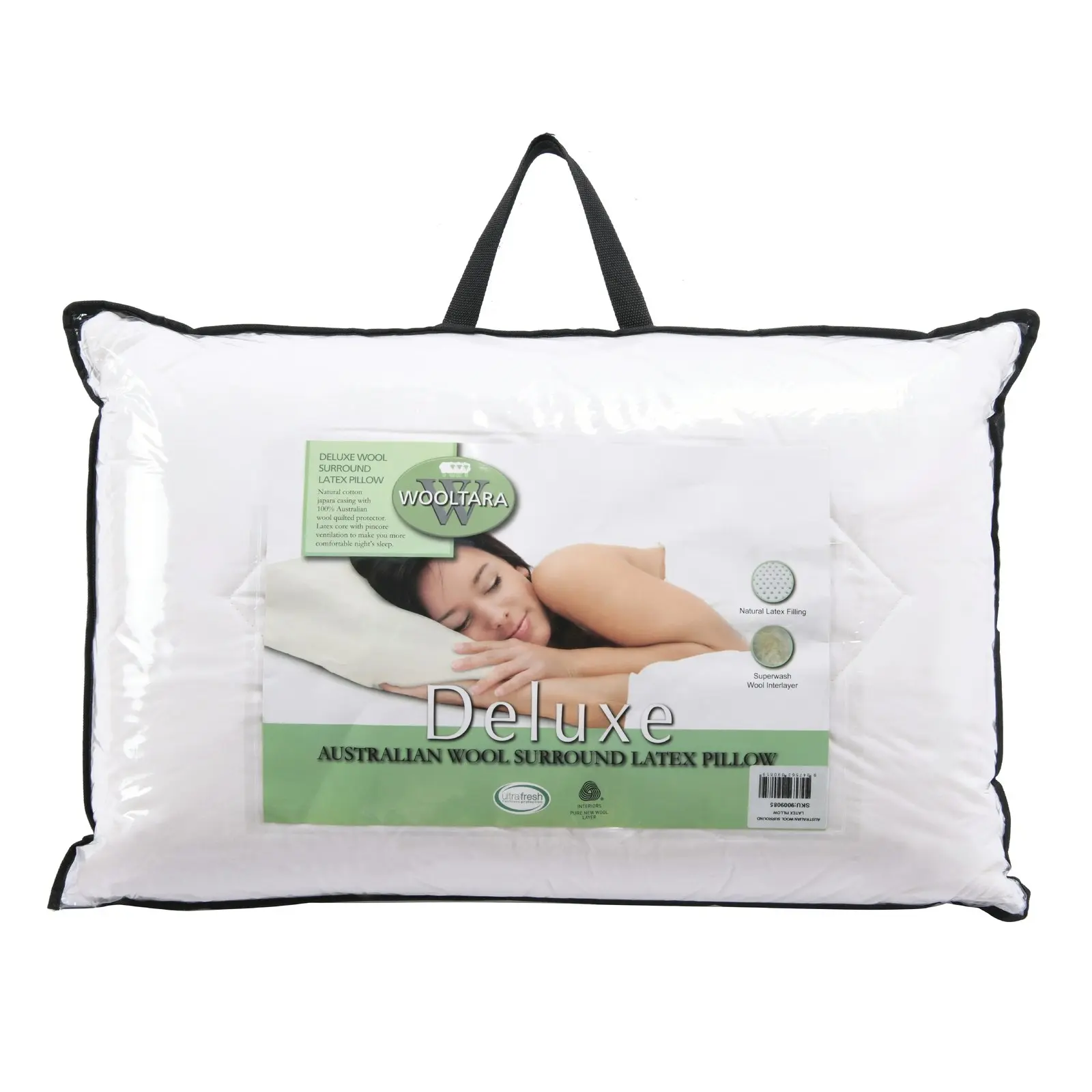 9009085 Wooltara Australian Wool Surround Latex Pillow