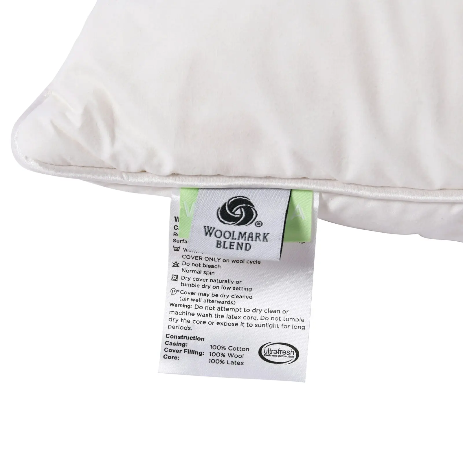 9009085 Wooltara Australian Wool Surround Latex Pillow