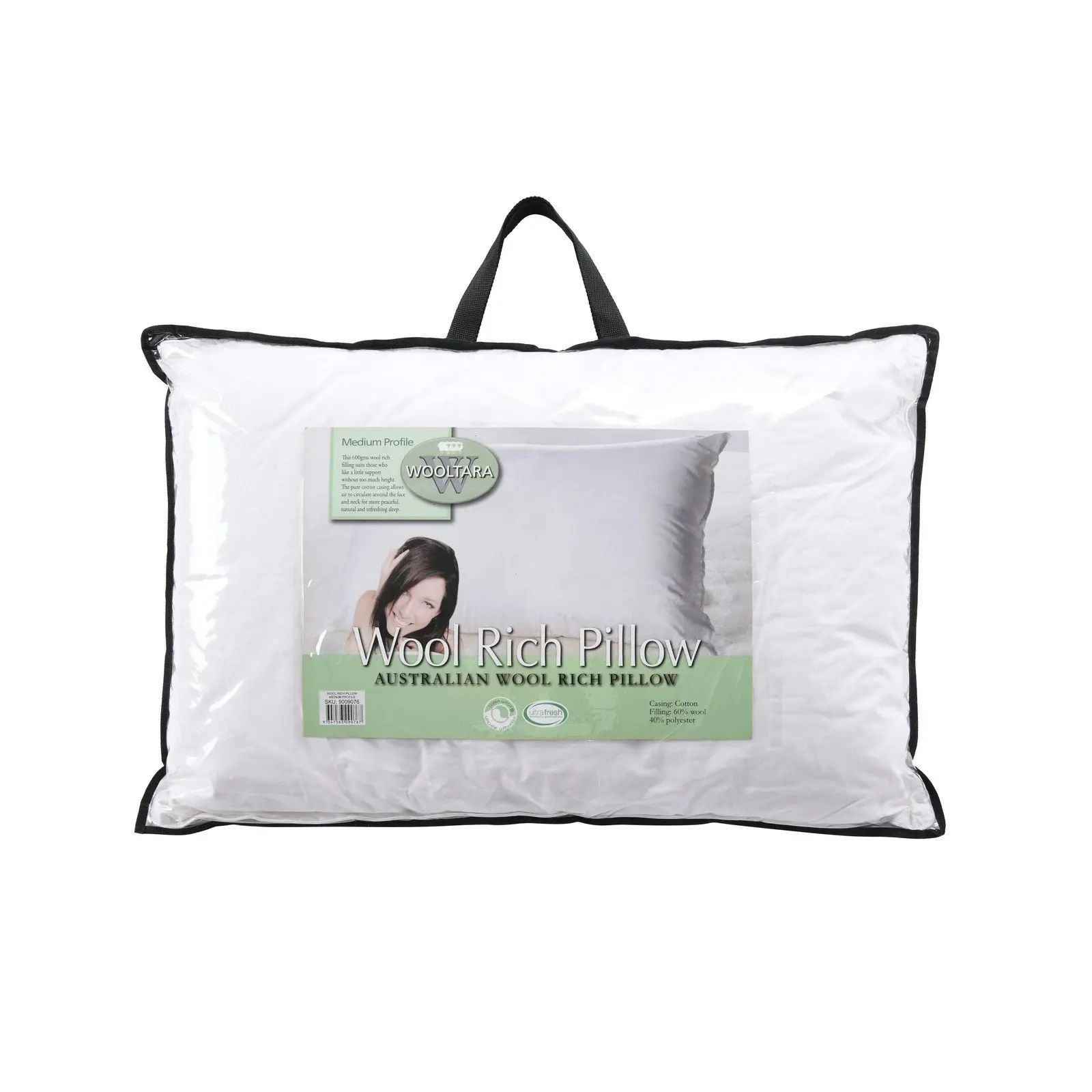 9009076 Wooltara Australian Wool Rich Pillow Medium Profile