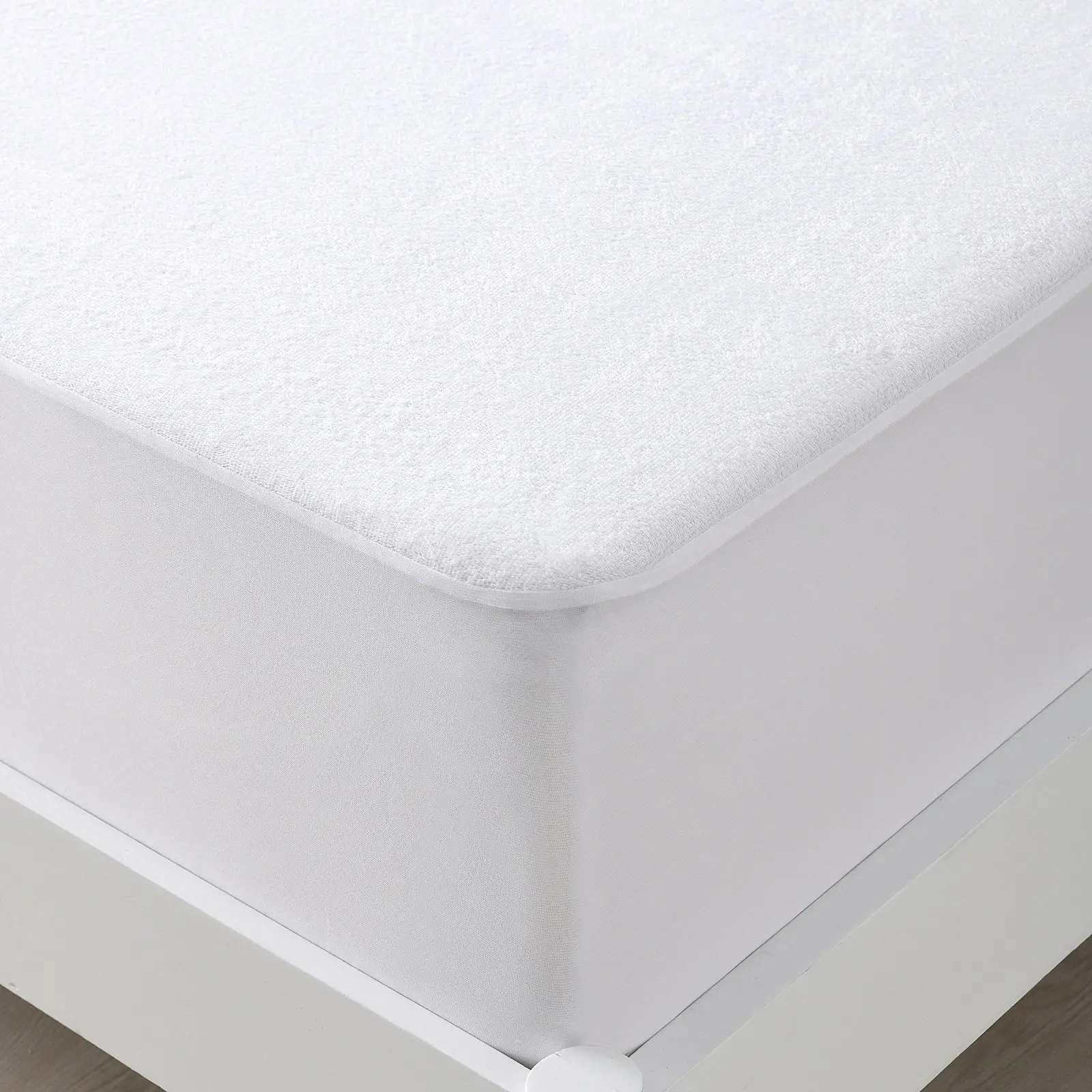 9009033 Dreamaker Cotton Terry Towelling Waterproof Mattress Protector - Single Bed