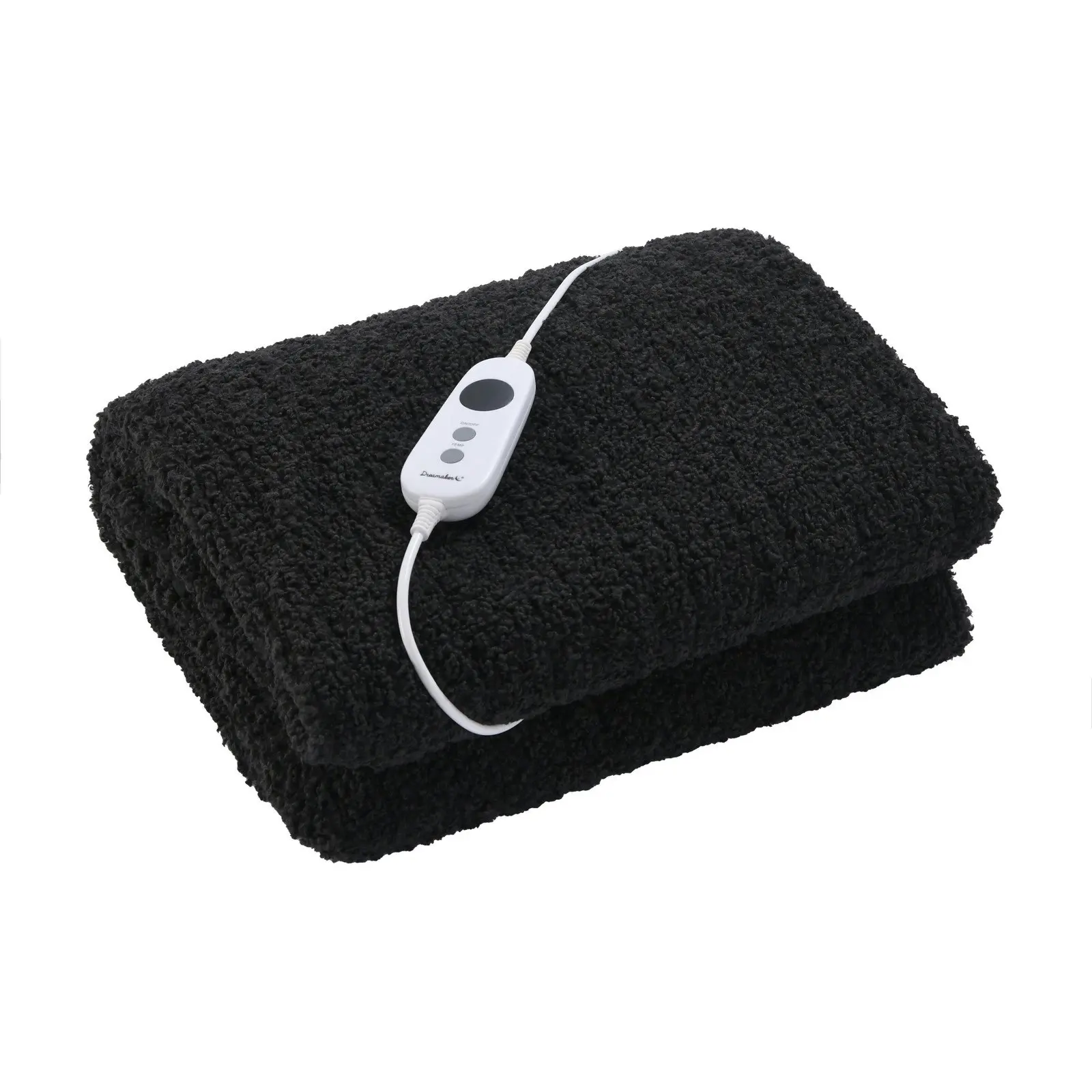 Dreamaker Teddy Fleece Heated Throw Charcoal 160x130cm