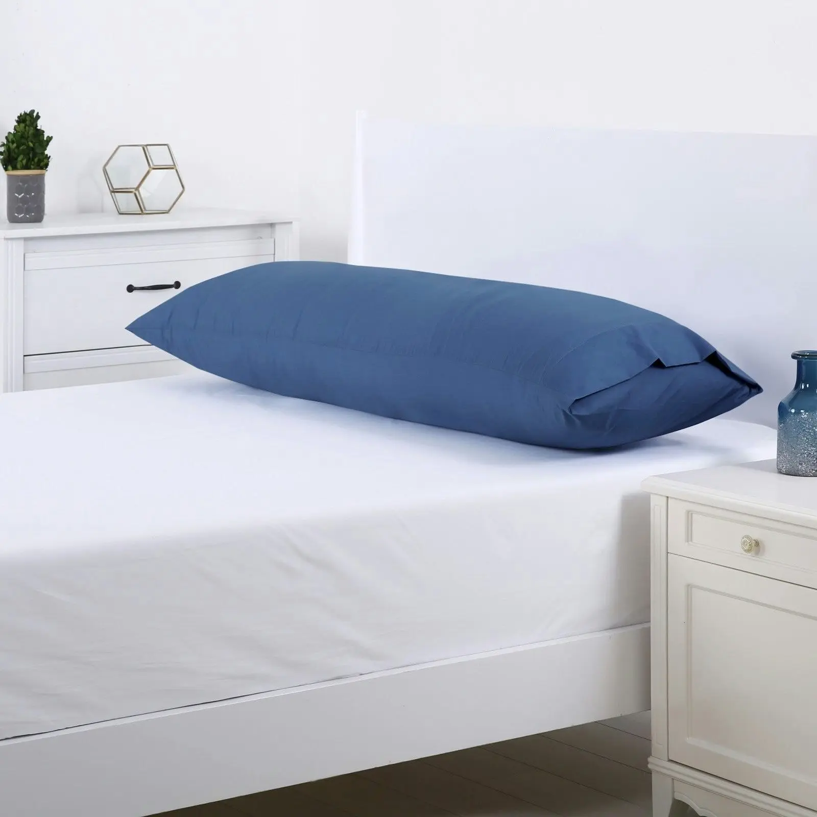 Dreamaker 250Tc Plain Dyed Body Pillowcase Blue