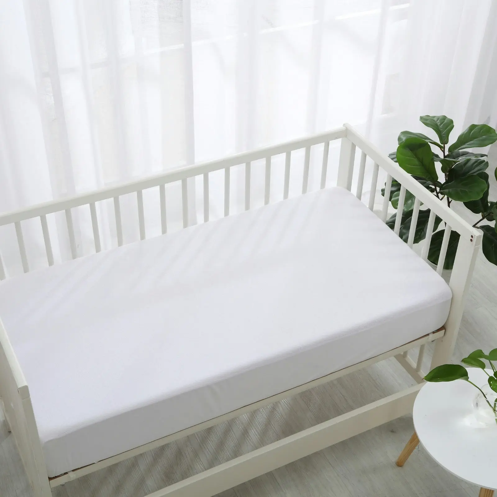 Dreamaker Bamboo Terry Cot Waterproof Mattress Protector White Standard