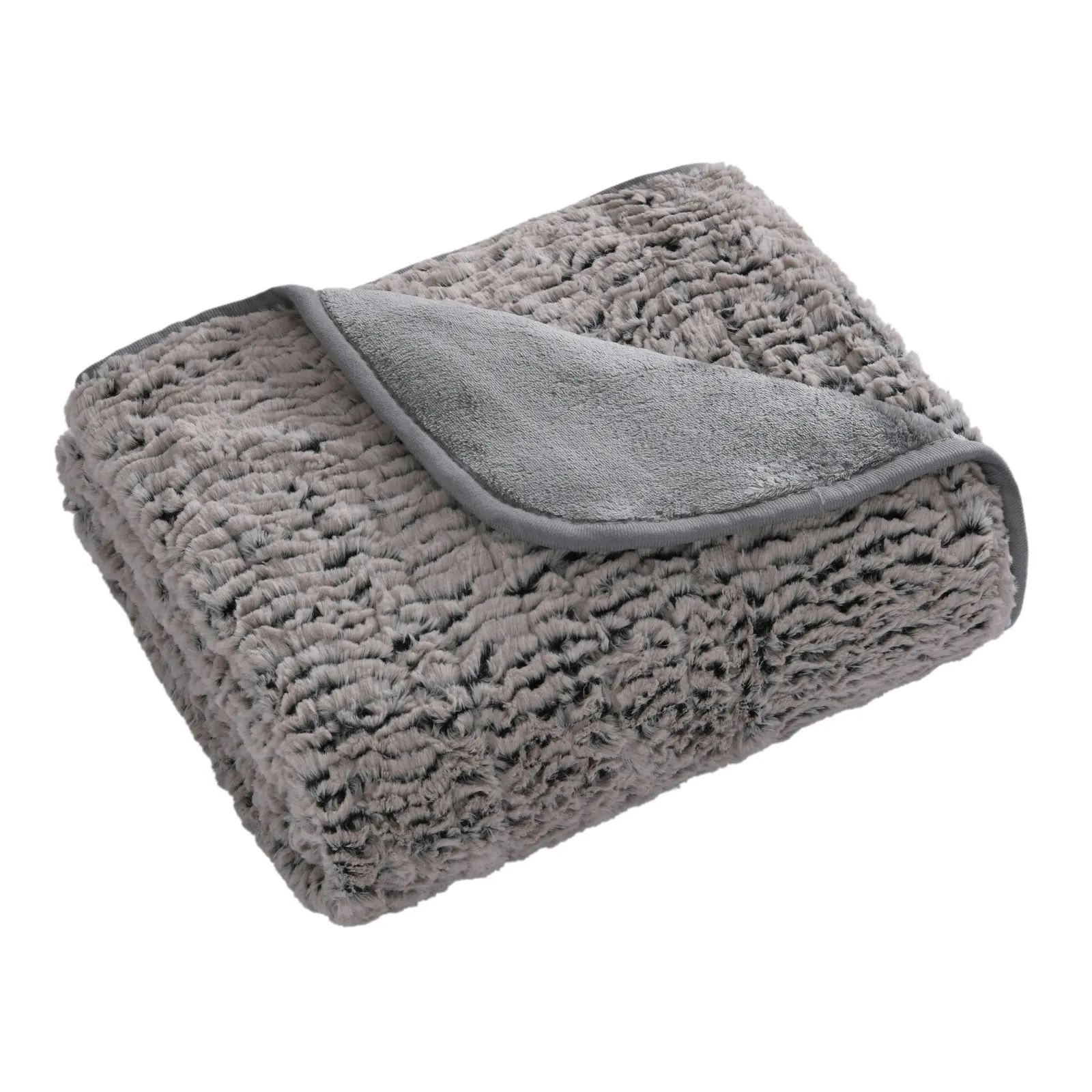 Dreamaker Premium Faux Chinchilla Fur Heated Throw Blanket 160 x 120cm