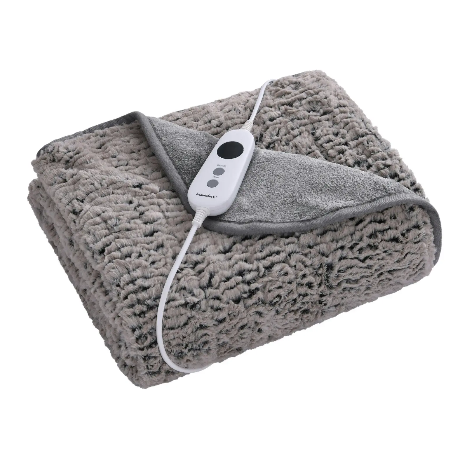 Dreamaker Premium Faux Chinchilla Fur Heated Throw Blanket 160 x 120cm