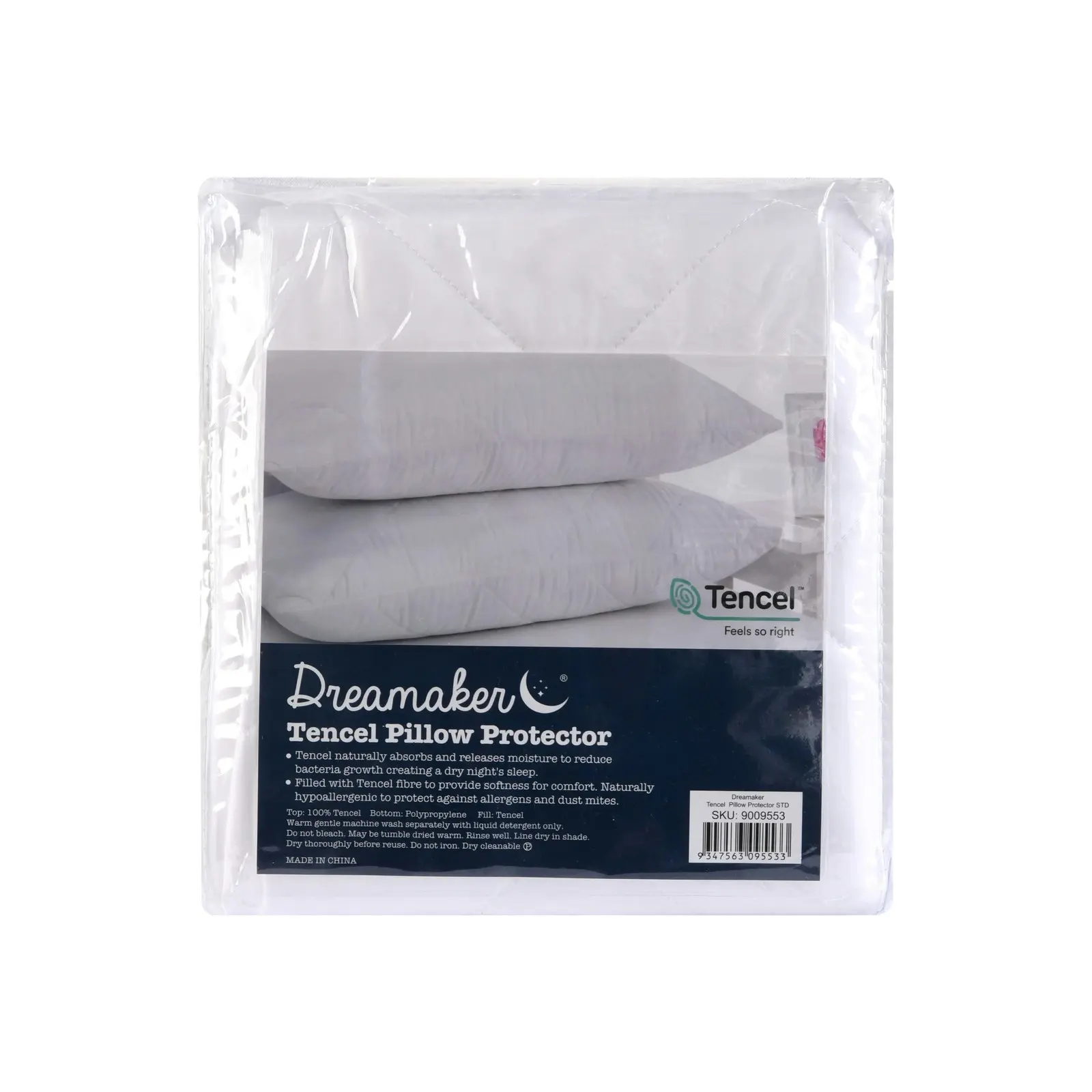 Dreamaker Tencel Pillow Protector King Pillow Size