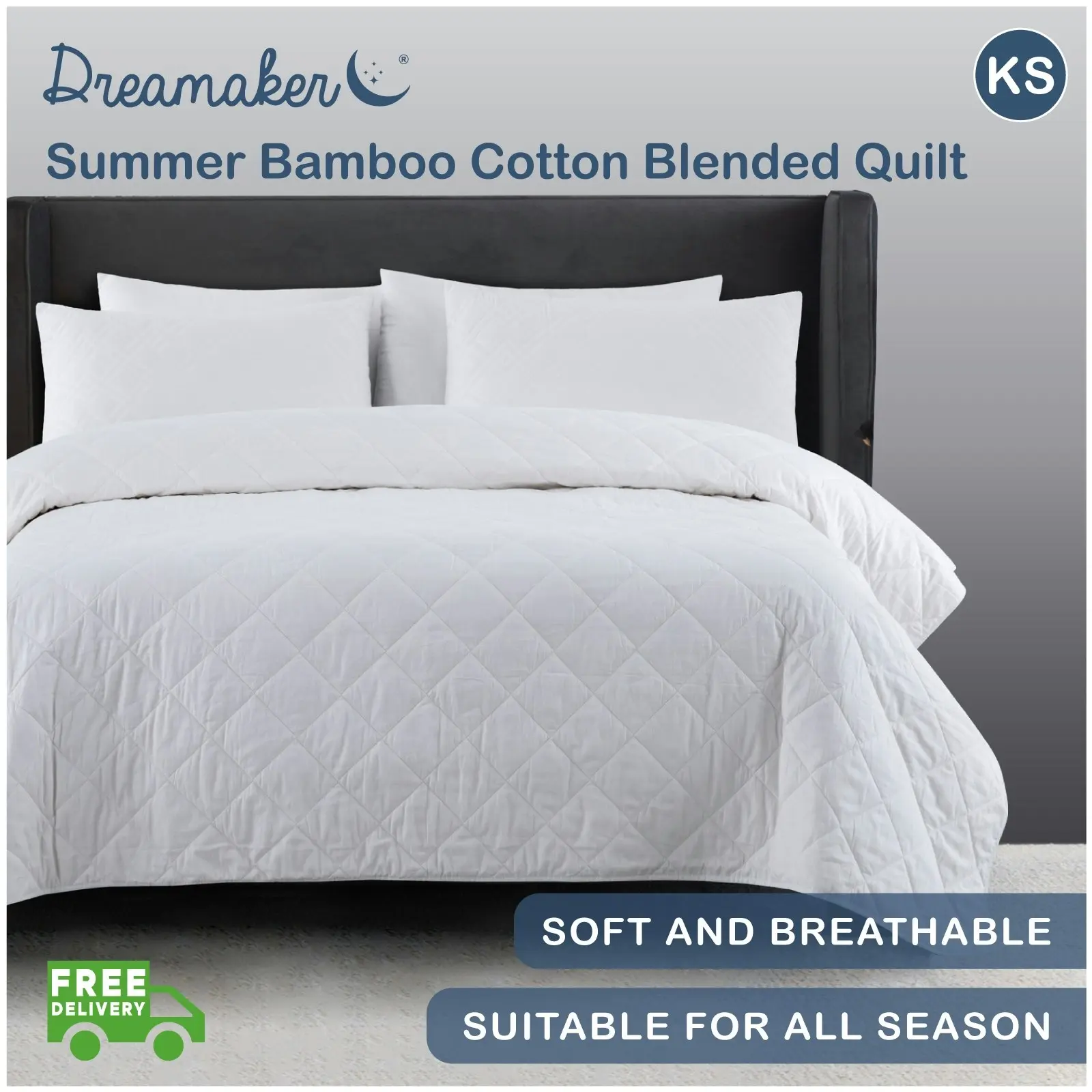 Dreamaker Lightweight Bamboo & Cotton Blend Quilt - Single Bed