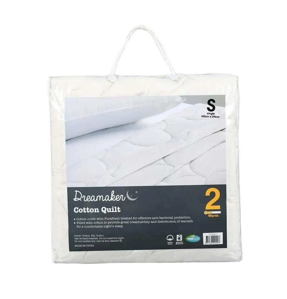 Dreamaker All Season 100% Cotton Quilt Single Bed