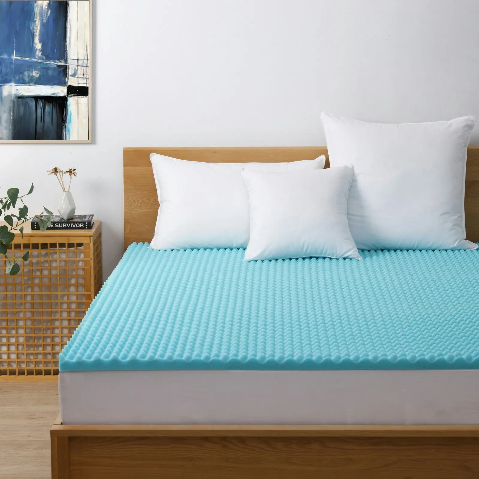 Dreamaker Gel Infused Convoluted Memory Foam Underlay Single Bed