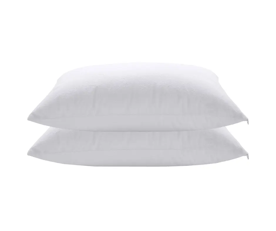 Dreamaker Bamboo Terry Towelling Waterproof Pillow Protector - Standard 48 X 73 Cm (2 Pack)