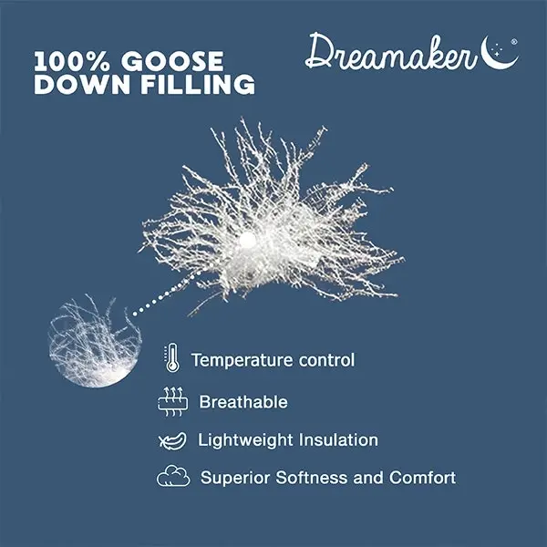 Dreamaker 100% Goose Down Fibre Quilt Single Bed