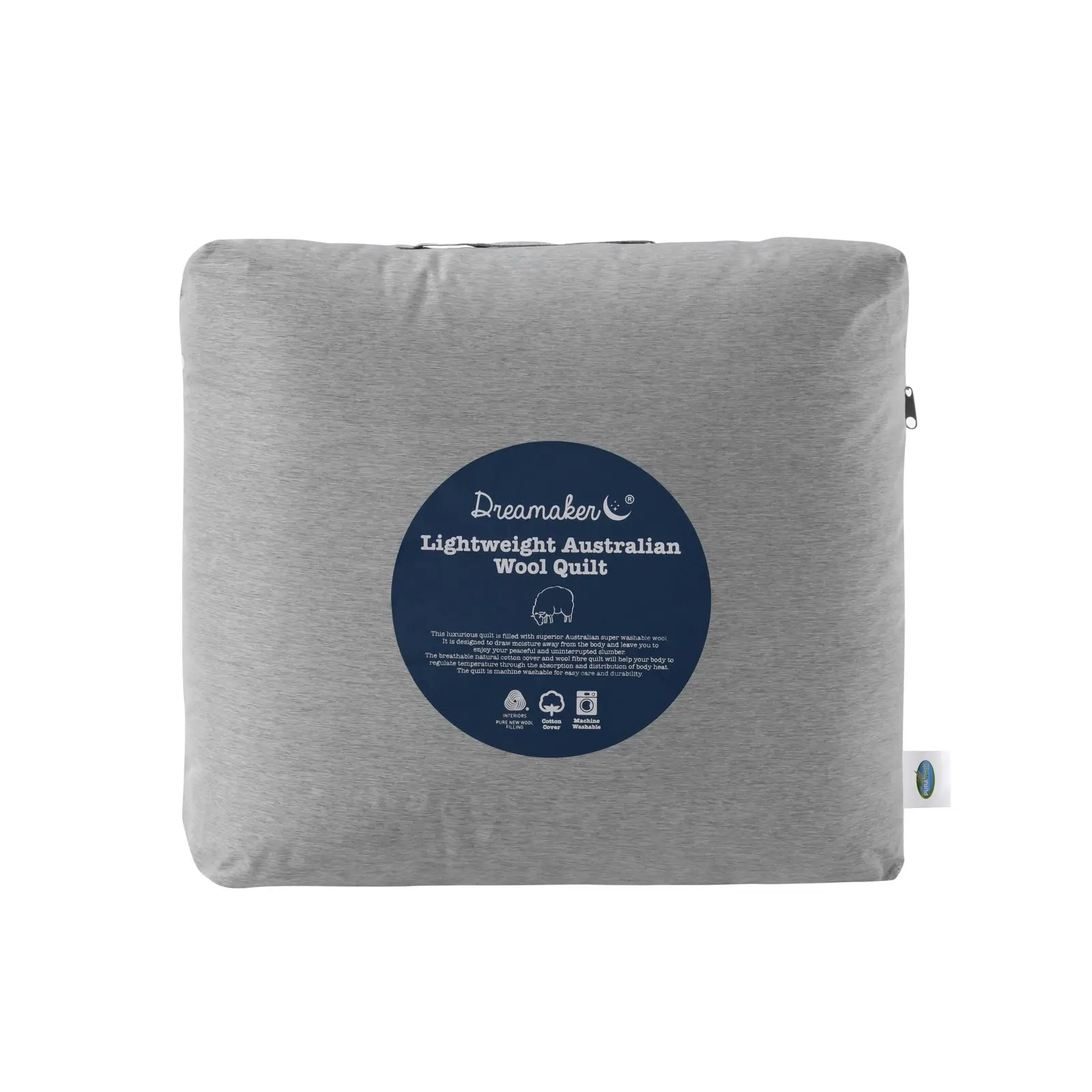 Dreamaker 250GSM Lightweight Australian Wool Quilt King Bed White