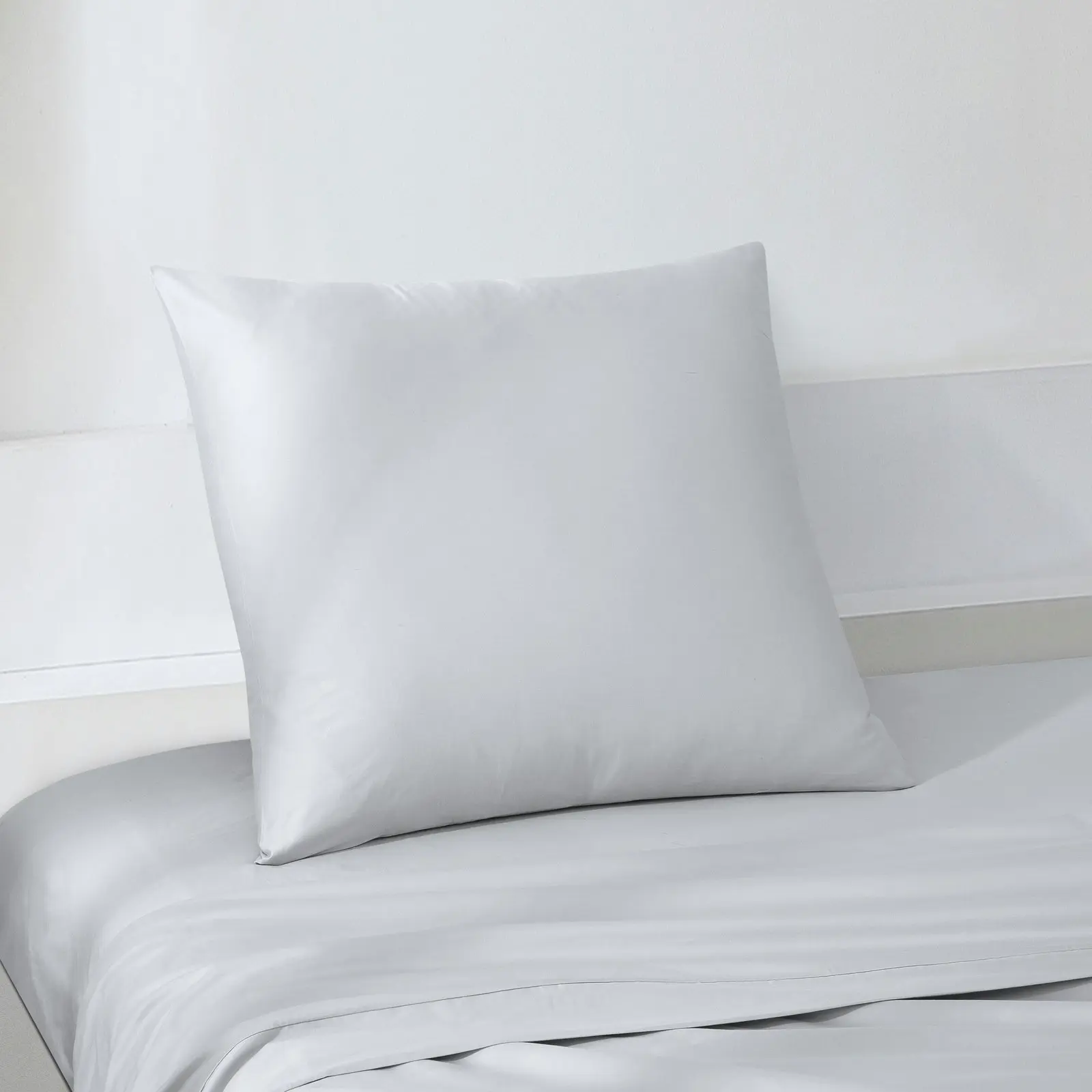 ESSN 500TC Cotton Sateen Euro Pillowcase Silver