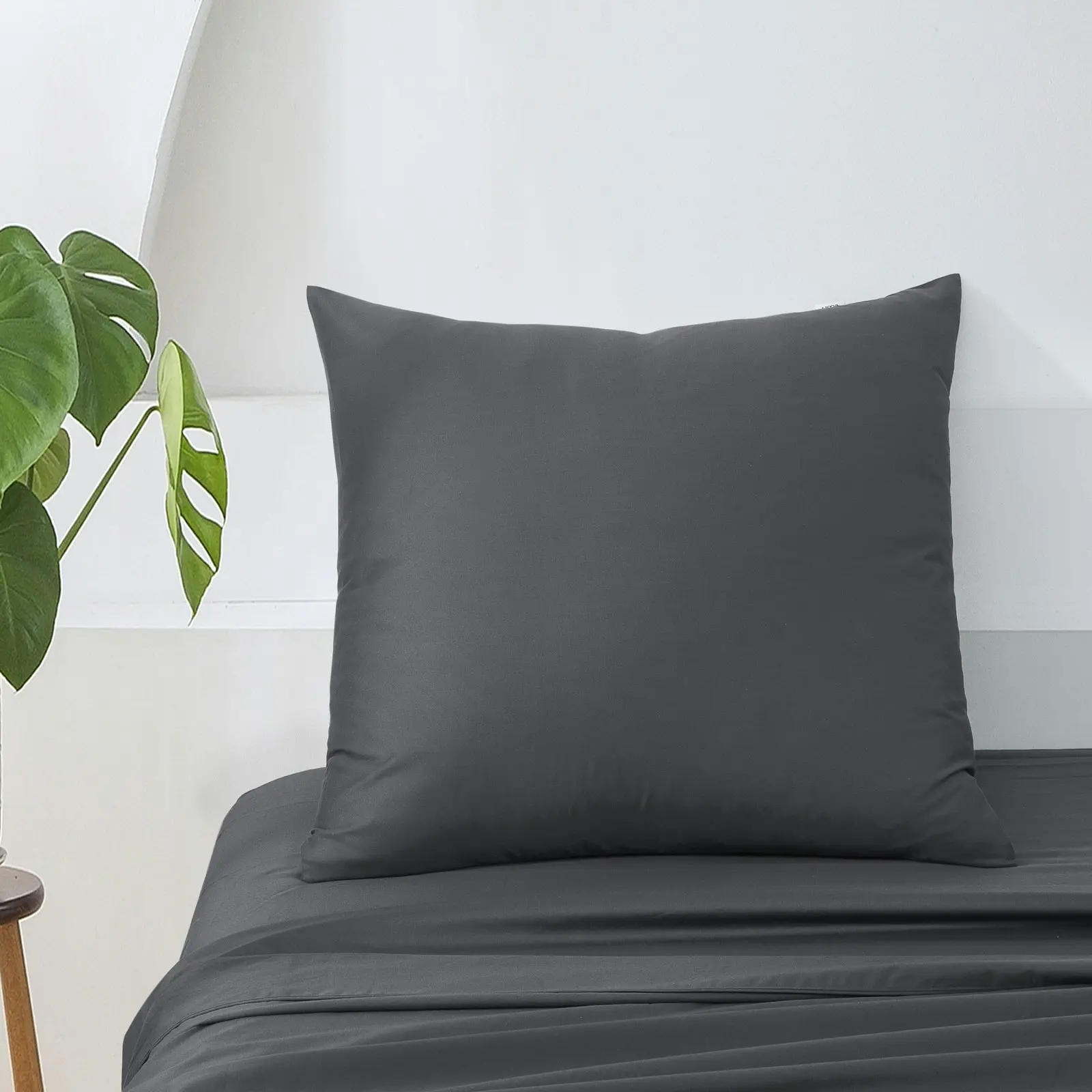 ESSN 500TC Cotton Sateen Euro Pillowcase Charcoal