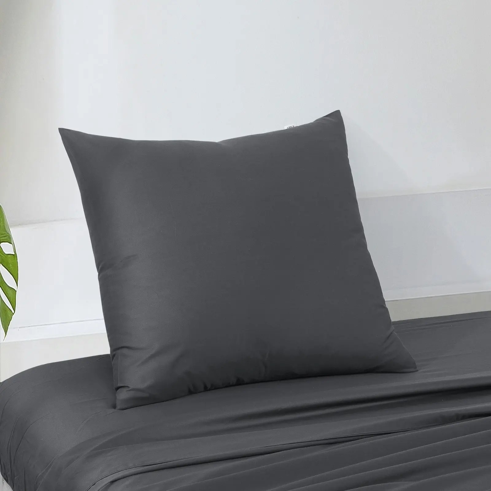 ESSN 500TC Cotton Sateen Euro Pillowcase Charcoal