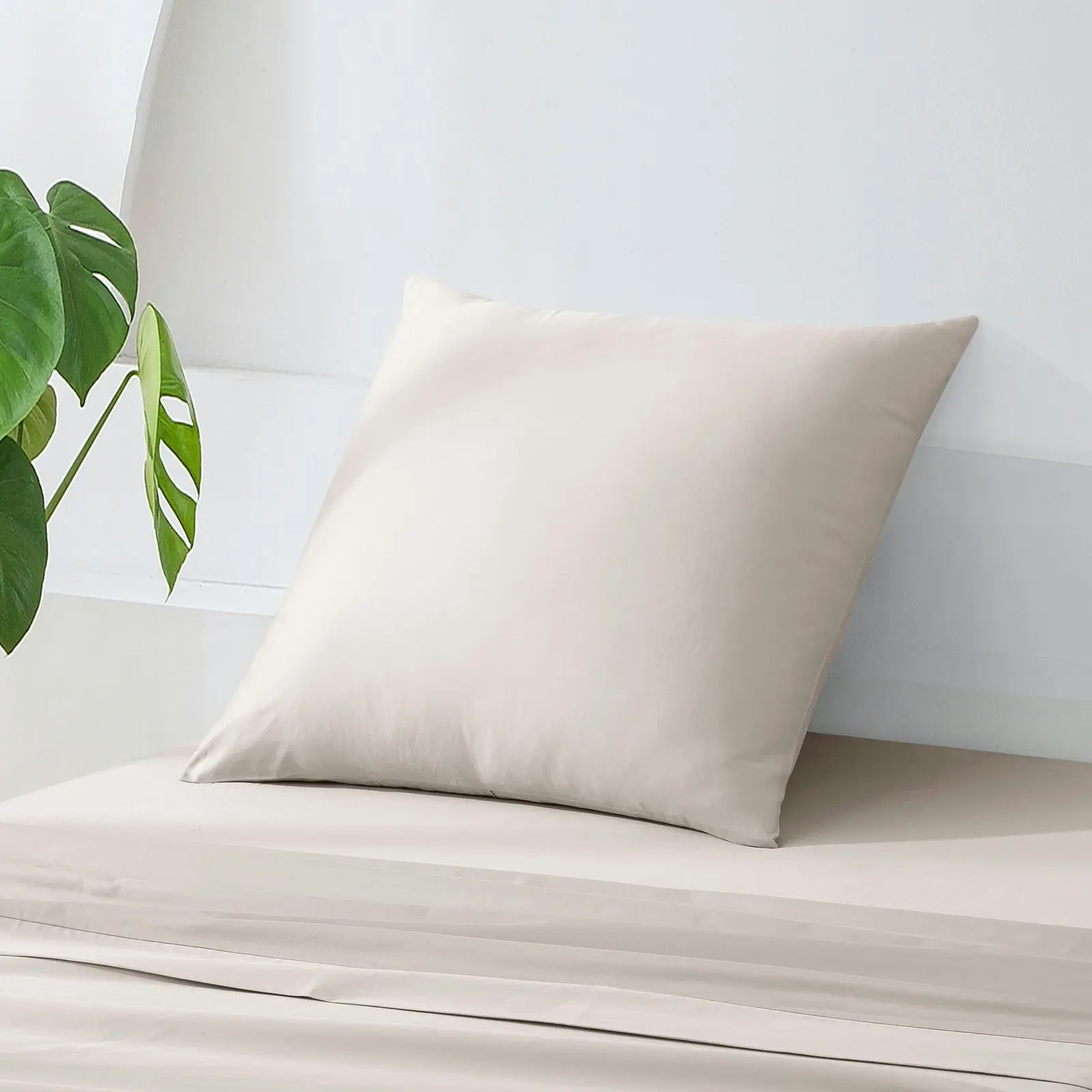 ESSN 500TC Cotton Sateen Euro Pillowcase  Stone