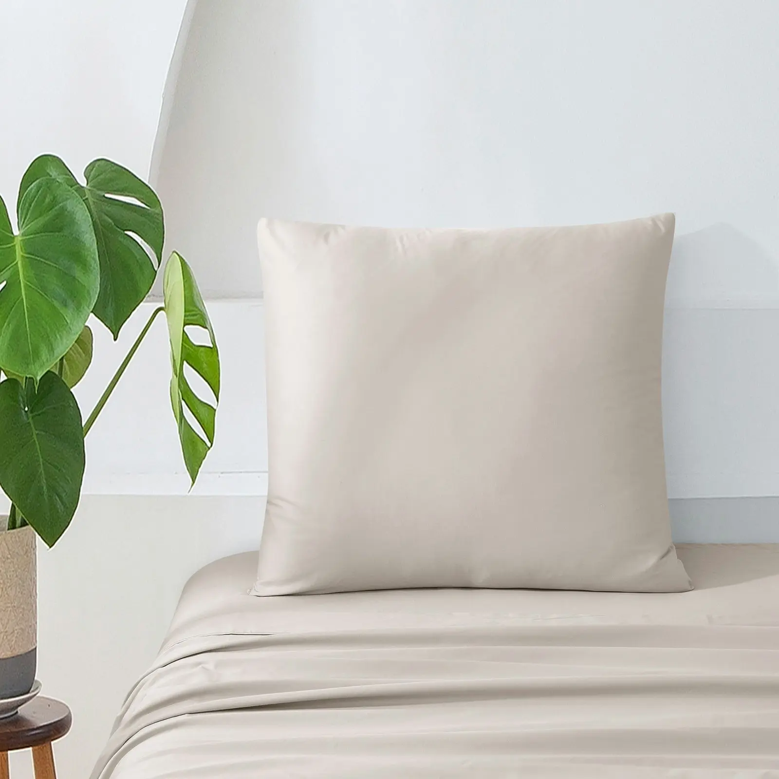 ESSN 500TC Cotton Sateen Euro Pillowcase  Stone