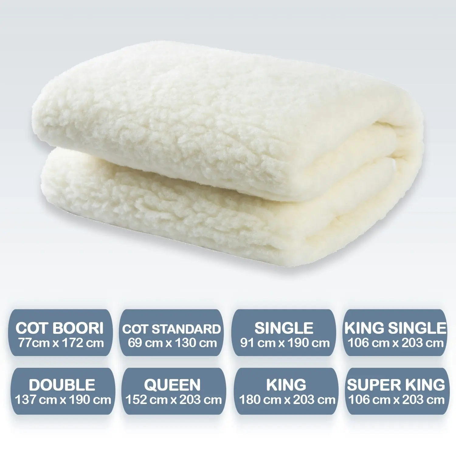 Dreamaker 300GSM Wool Fleece Mattress Underlay Double Bed