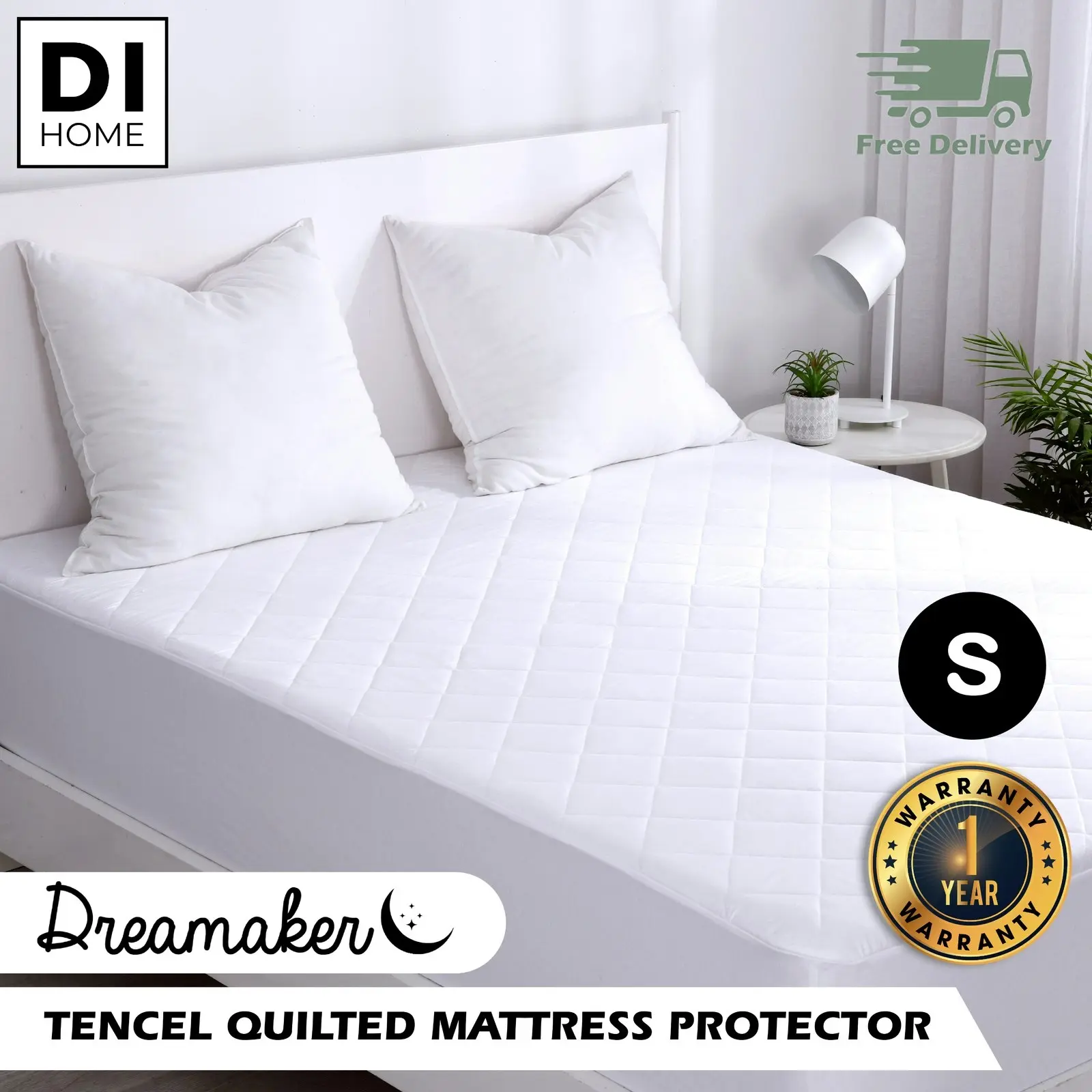 Dreamaker Tencel Mattress Protector Single Bed