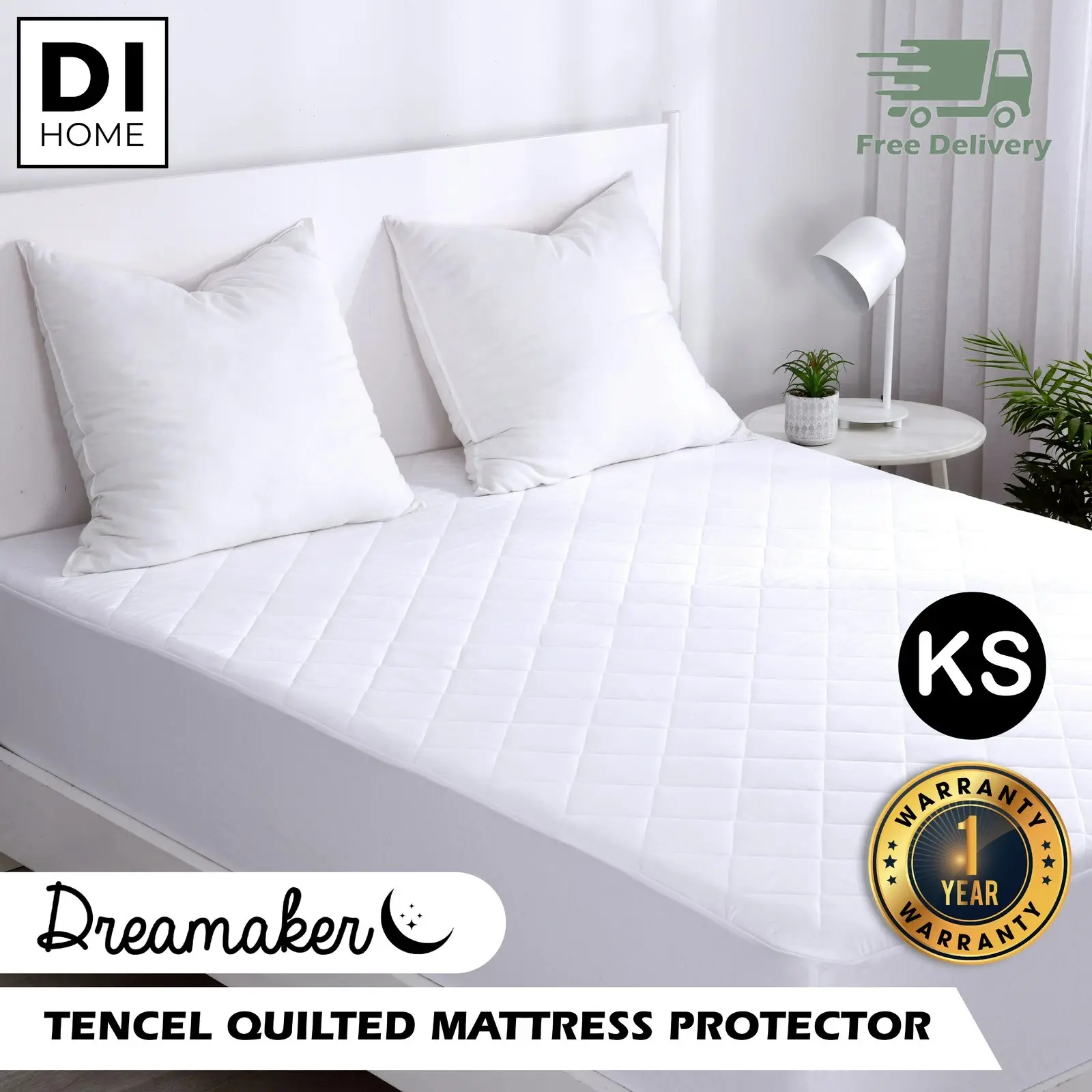 Dreamaker Tencel Mattress Protector King Single Bed