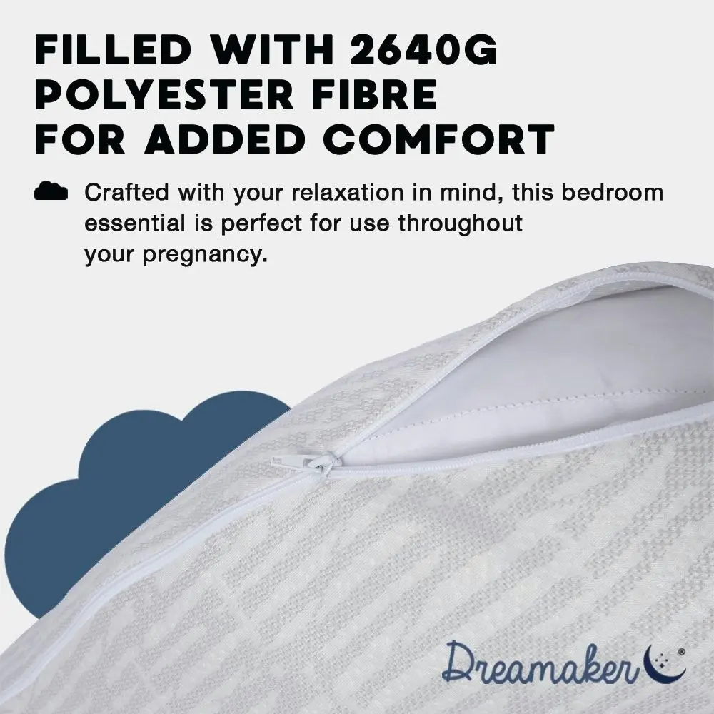 Dreamaker Bamboo Covered C Shape Maternity Pillow