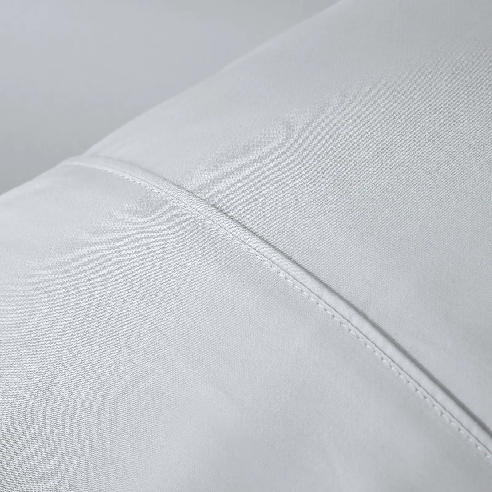 ESSN 500TC Cotton Sateen Standard Pillowcase Silver (Twin Pack)