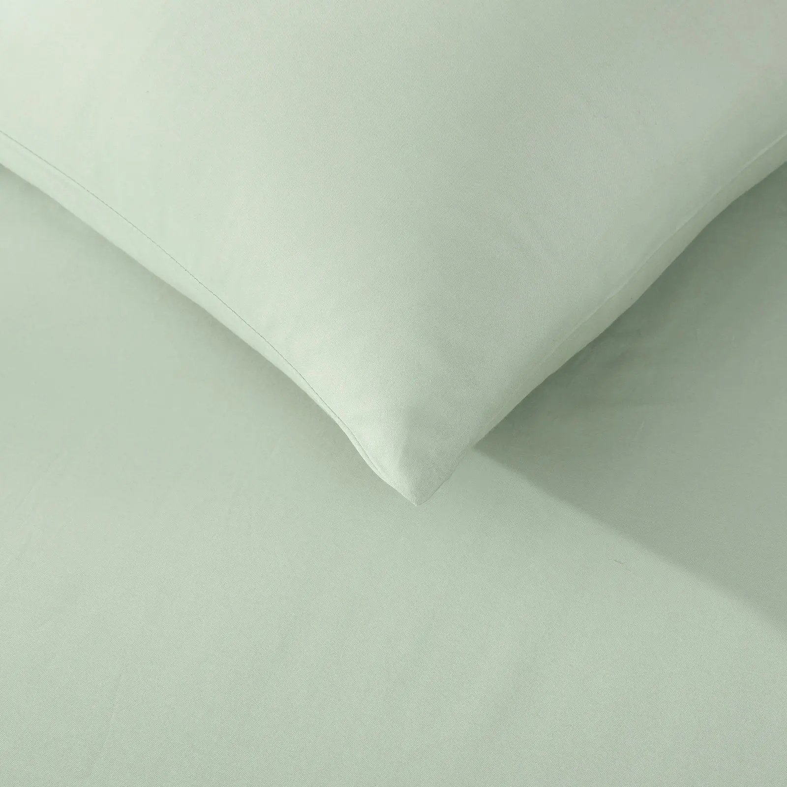 ESSN 500TC Cotton Sateen Standard Pillowcase Sage (Twin Pack)