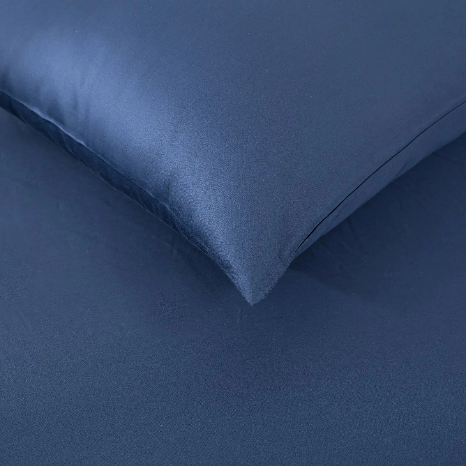 ESSN 500TC Cotton Sateen Standard Pillowcase Navy (Twin Pack)