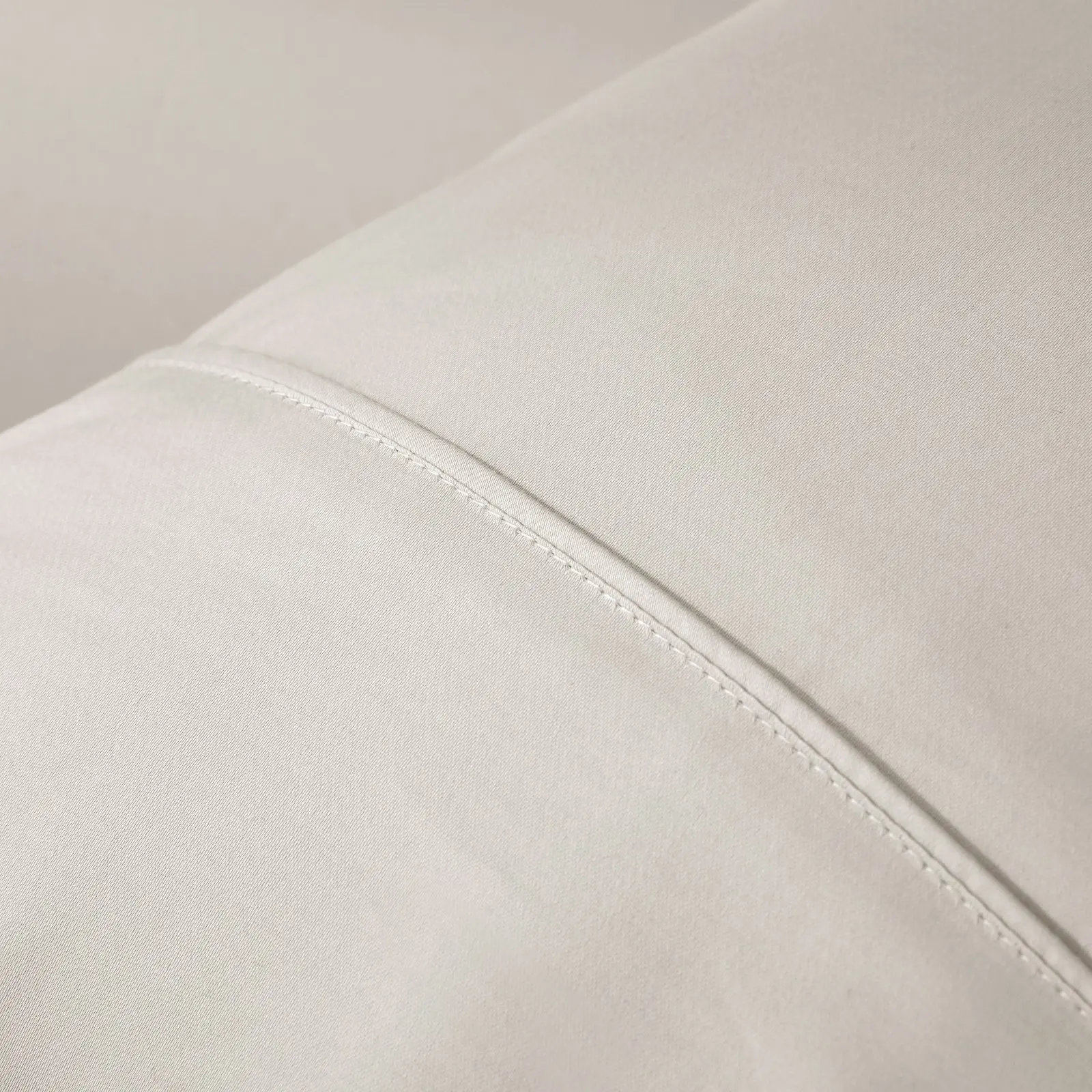 ESSN 500TC Cotton Sateen King Pillowcases Stone (Twin Pack)