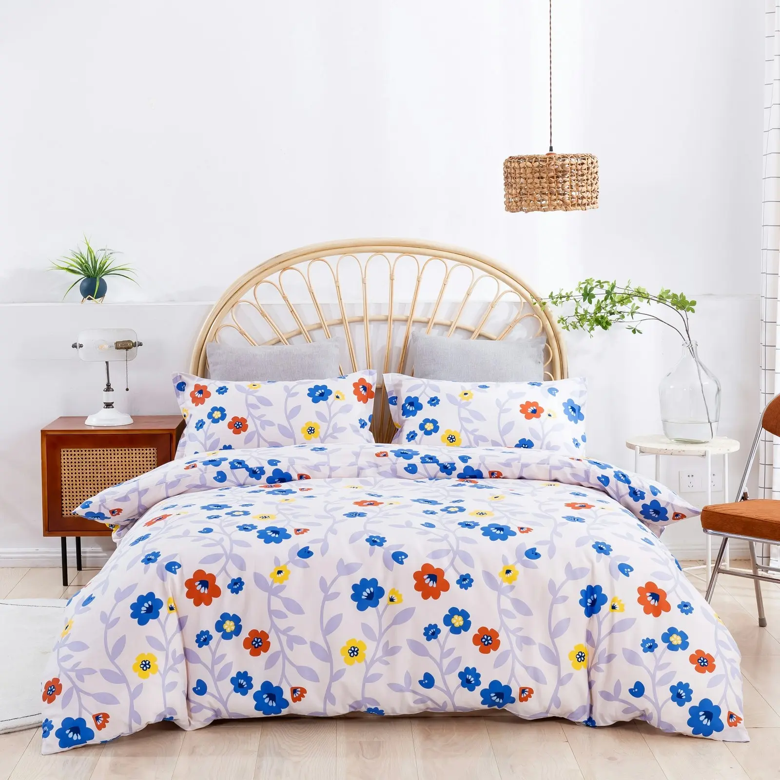 Dreamaker Printed Quilt Cover Set Summer Single Bed