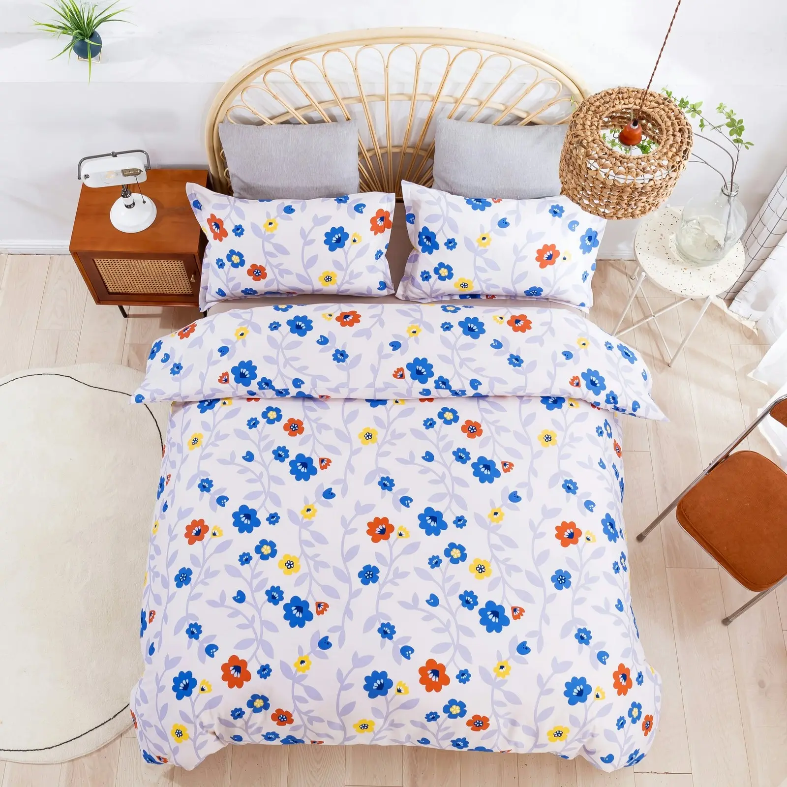 Dreamaker Printed Quilt Cover Set Summer King Single Bed