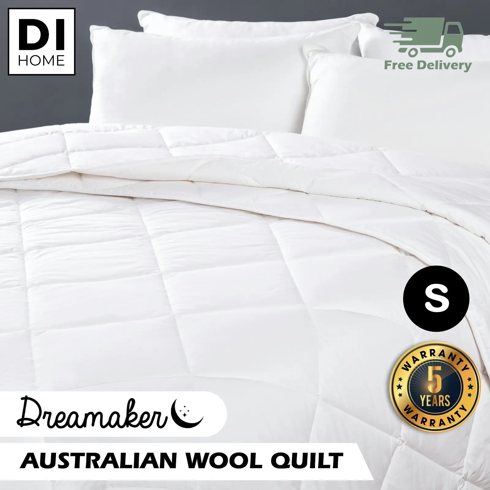 Dreamaker All Season 2 Piece Australian Wool Quilt - Single Bed