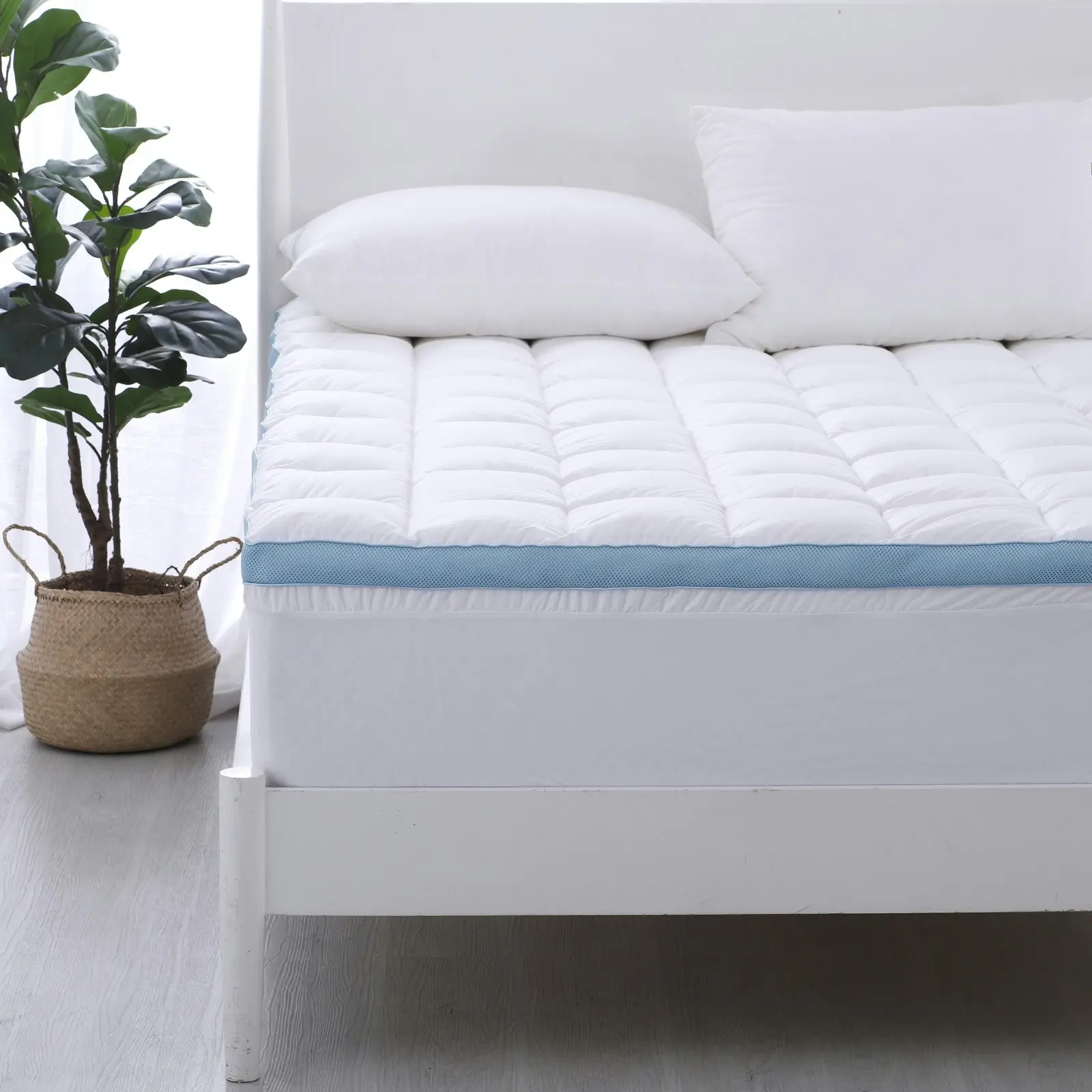 Dreamaker 800GSM Cool Breathe Memory Fibre Mattress Topper Queen Bed