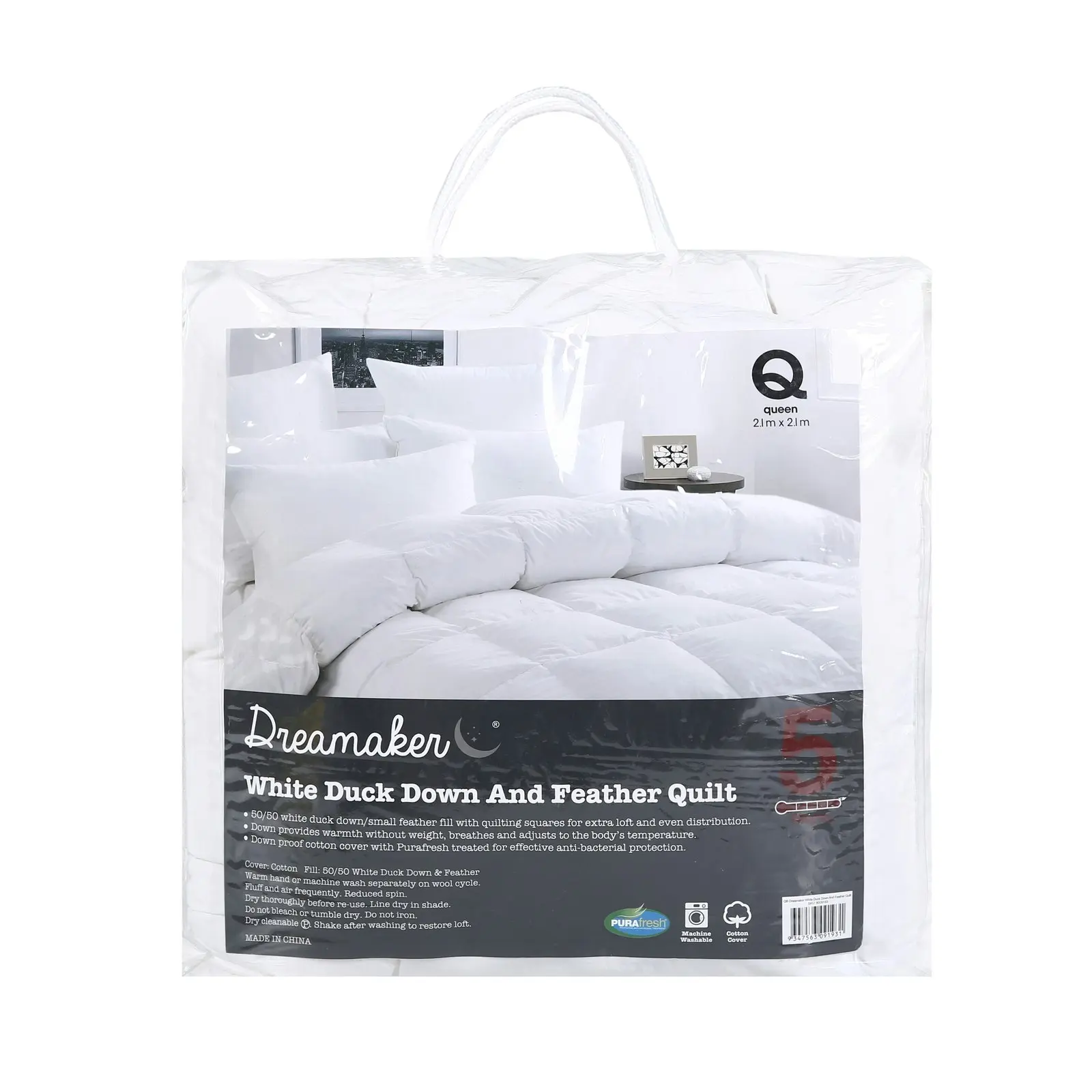 Dreamaker White Duck Down & Feather Winter Quilt King Single Bed (TW Exclusive)