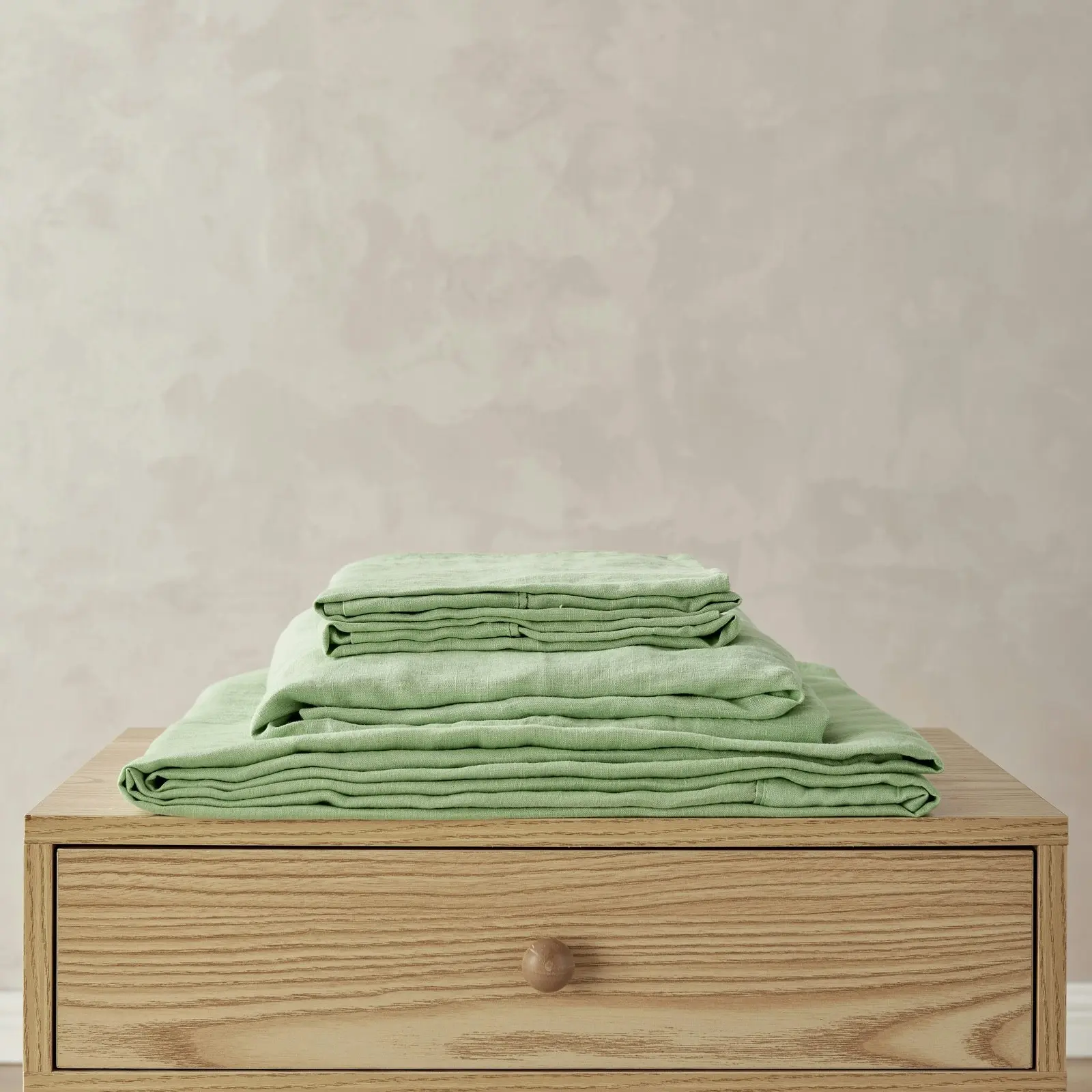 Natural Home 100% European Flax Linen Sheet Set - Sage - Single Bed