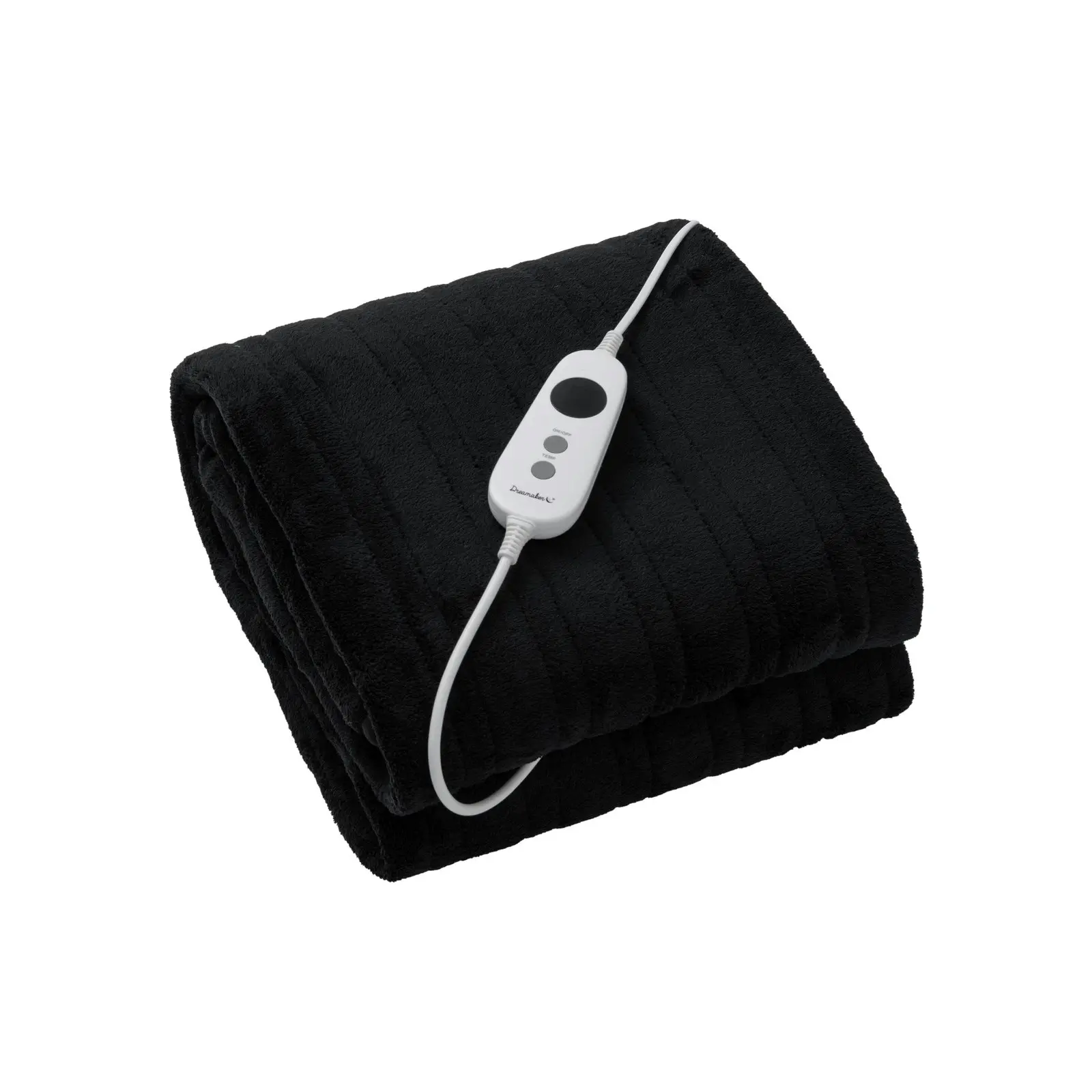 Dreamaker Coral Fleece Heated Throw Black 160 x 120cm