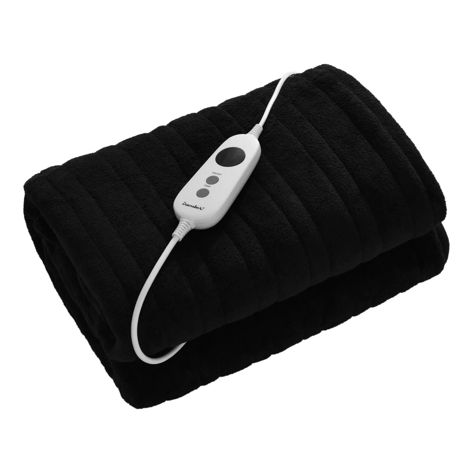 Dreamaker Coral Fleece Heated Throw Black 160 x 120cm