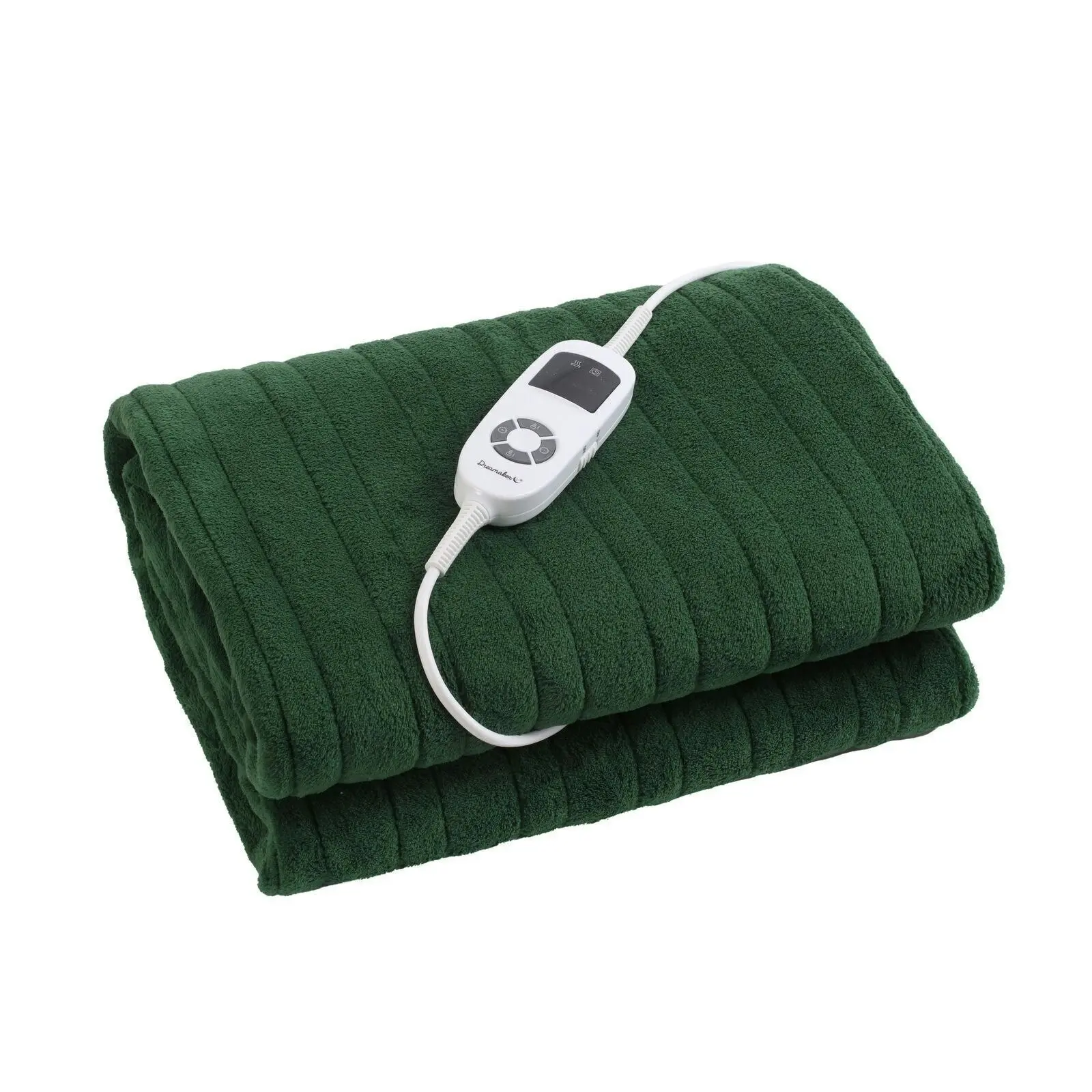 Dreamaker Coral Fleece Heated Throw Eden Green 160 x 120cm