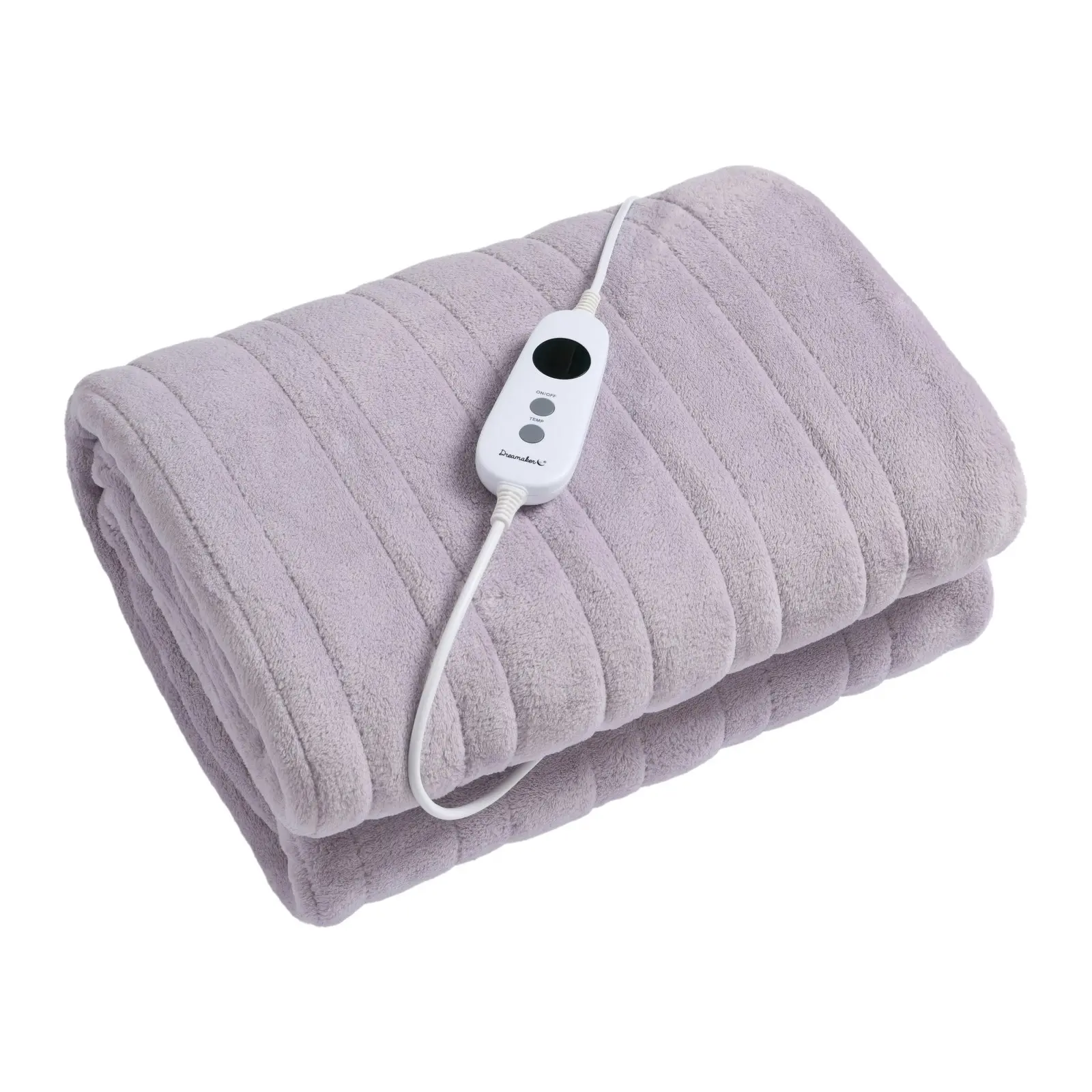 Dreamaker Coral Fleece Electric Heated Throw Blanket Lavender 160 x 120cm