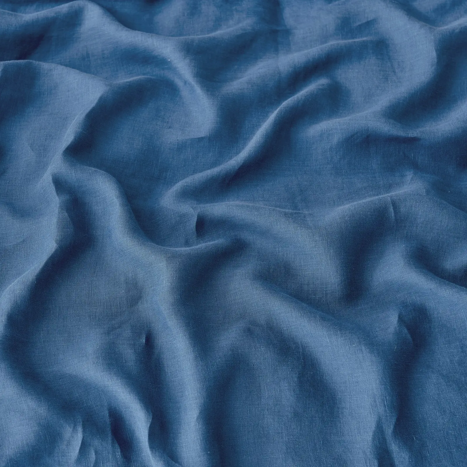 Natural Home Linen 100% European Flax Linen Quilt Cover Set - Deep Blue - King Bed